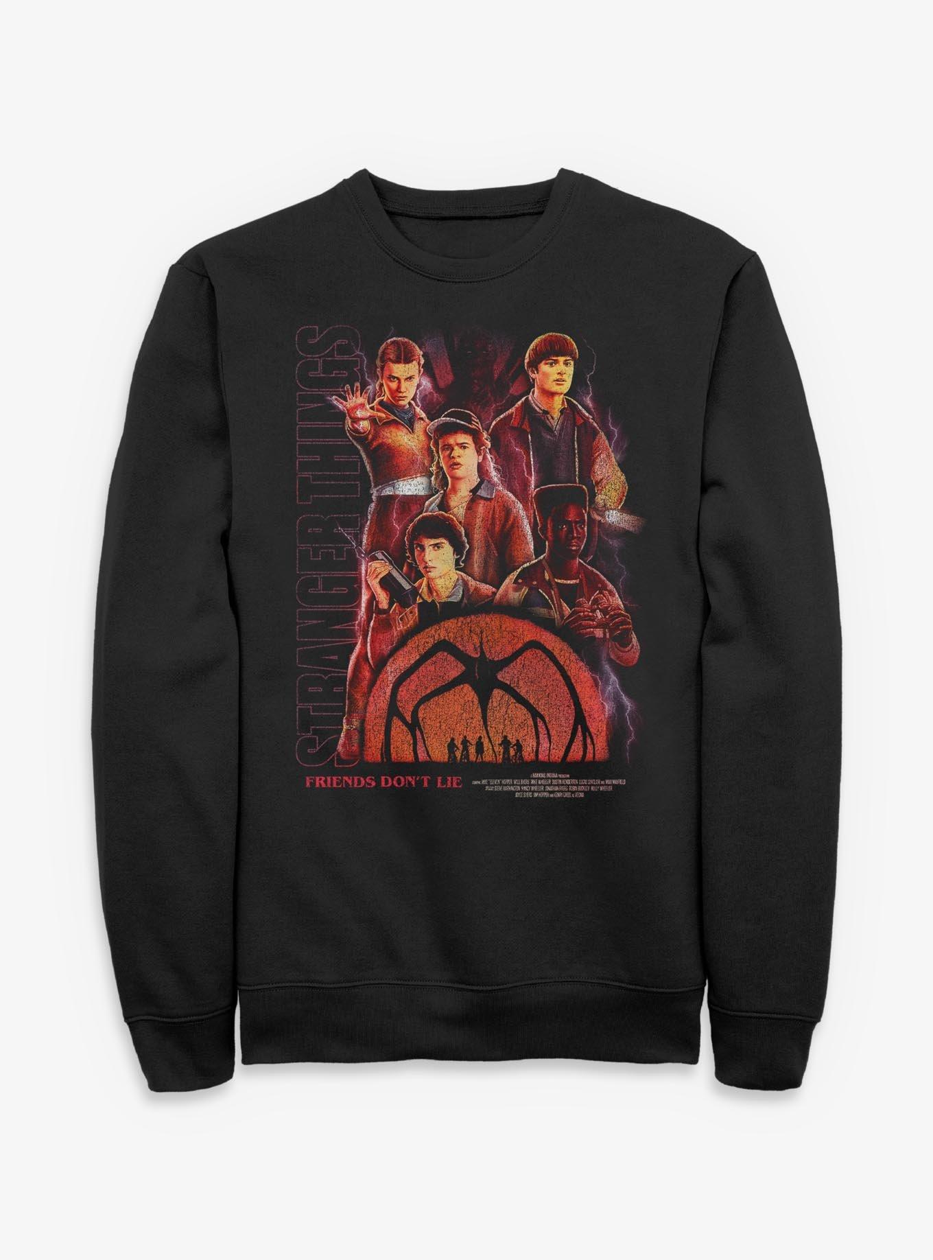 Stranger Things Friends Don't Lie Sweatshirt BoxLunch Exclusive, , hi-res
