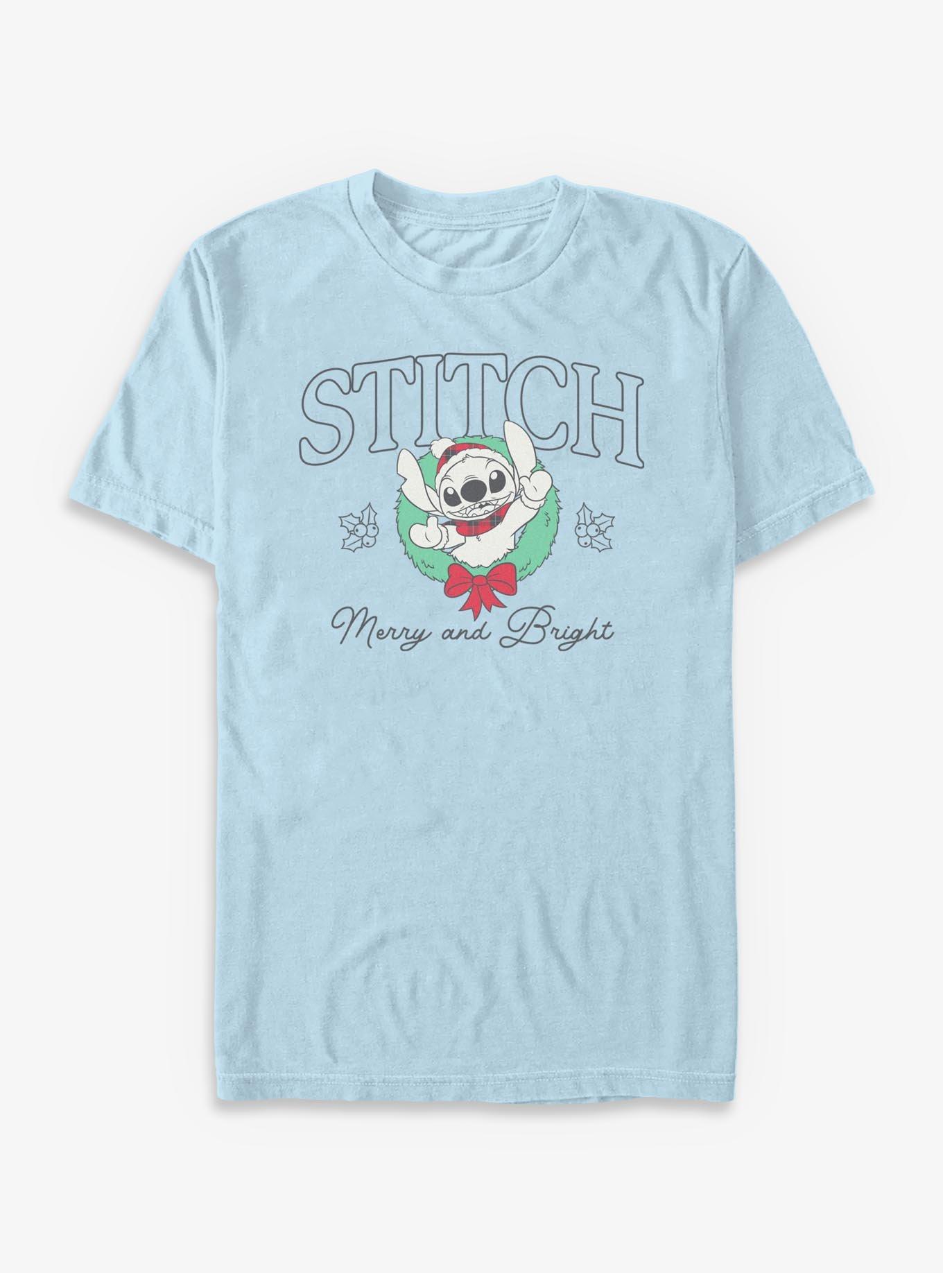 Disney Lilo & Stitch Holiday Wreath T-Shirt, , hi-res