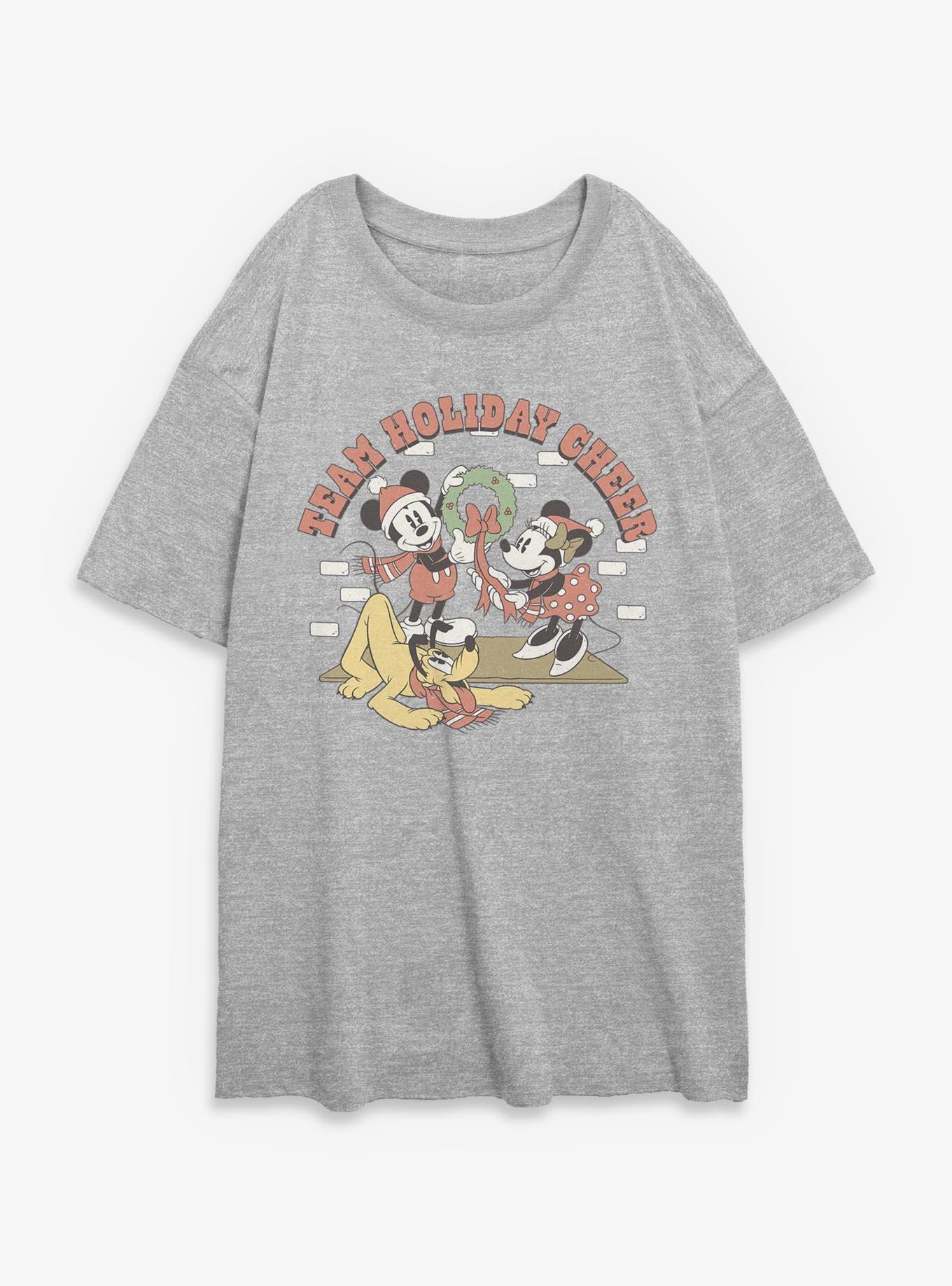 Disney Mickey Mouse Holiday Cheer Girls Oversized T-Shirt