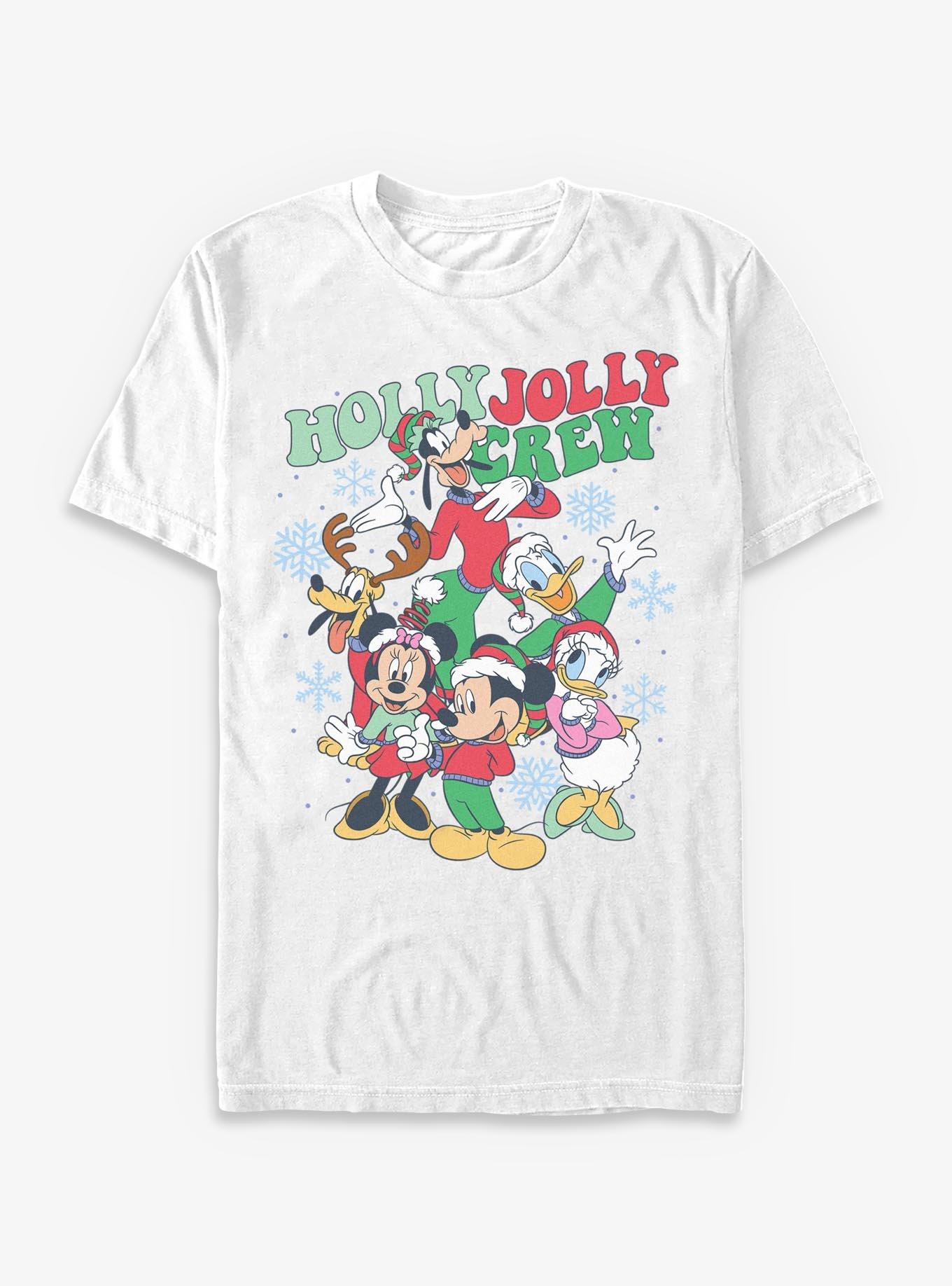 Disney Mickey Mouse Holly Jolly Crew T-Shirt
