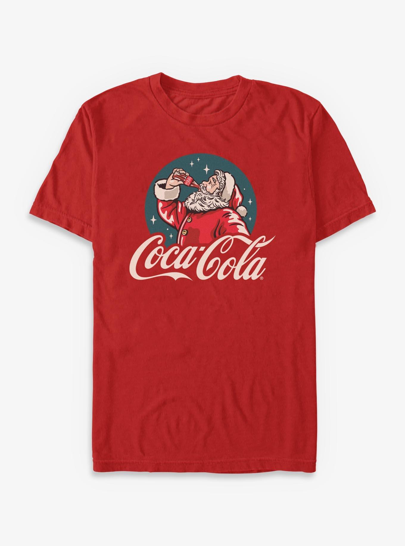 Coca-Cola Santa Drinking Coke Bottle T-Shirt, , hi-res