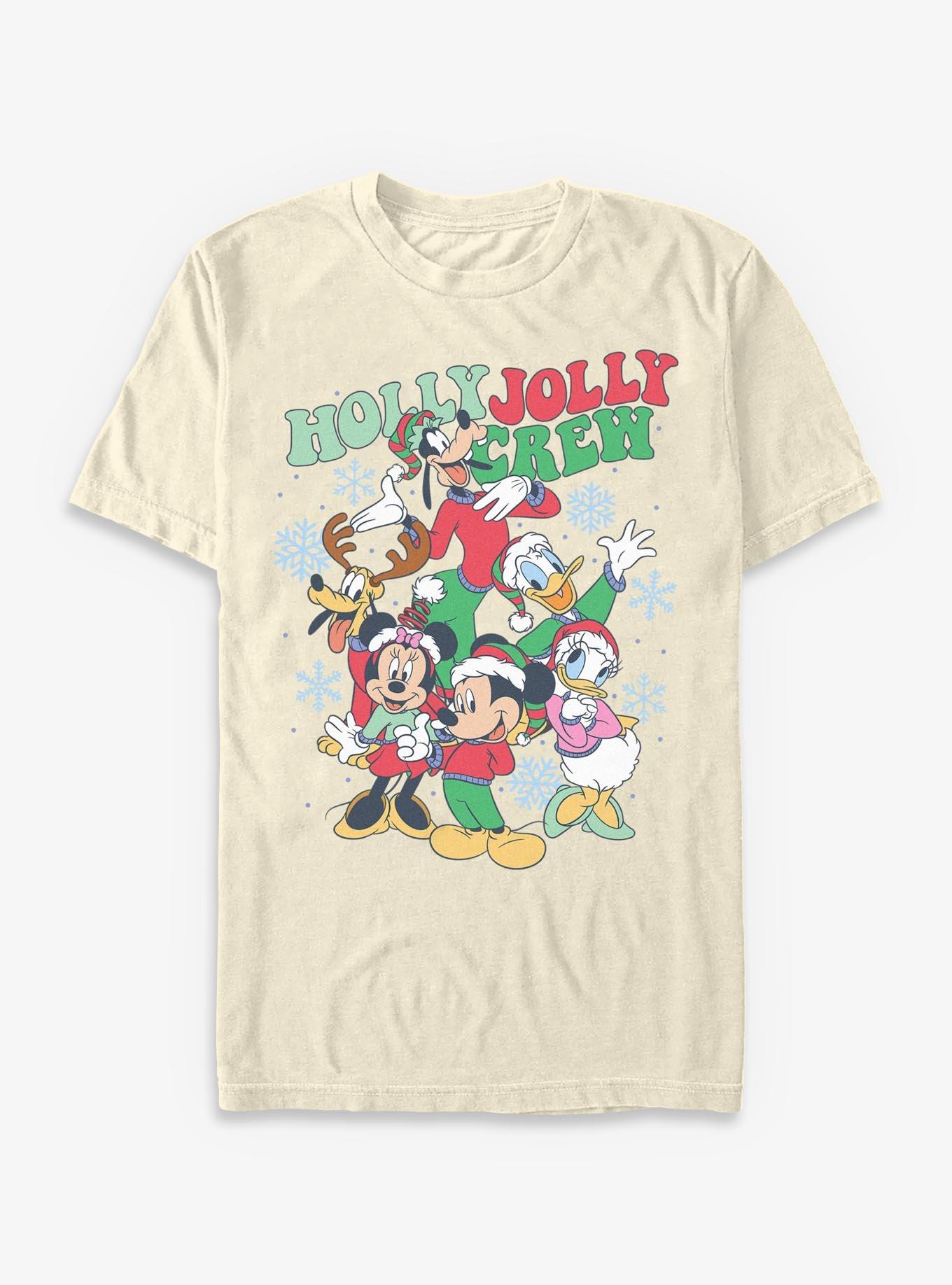 Disney Mickey Mouse Holly Jolly Crew T-Shirt