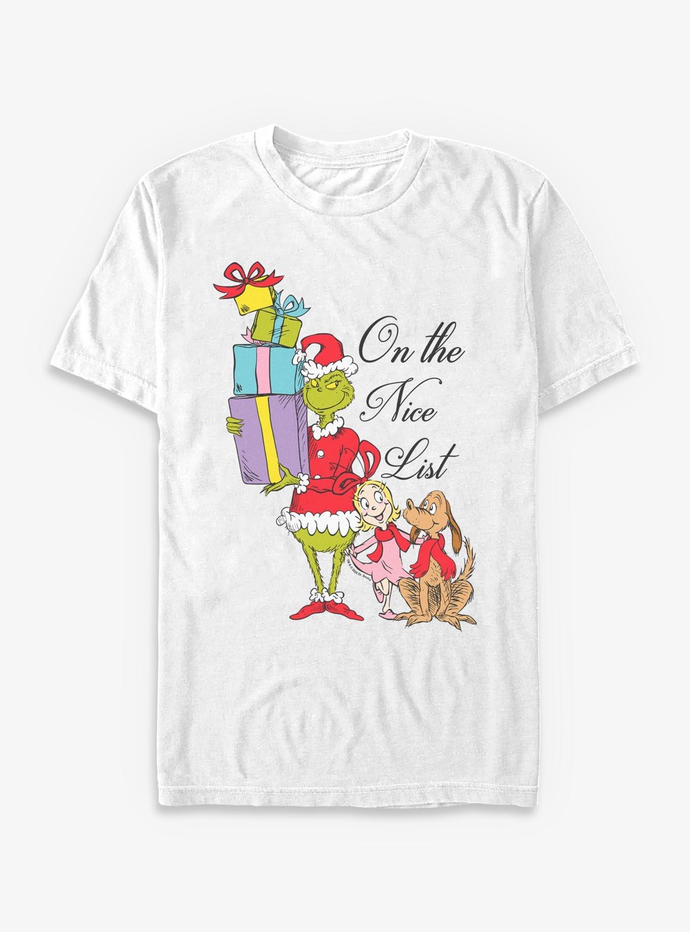 Dr. Seuss Grinch Presents Nice List T-Shirt, , hi-res