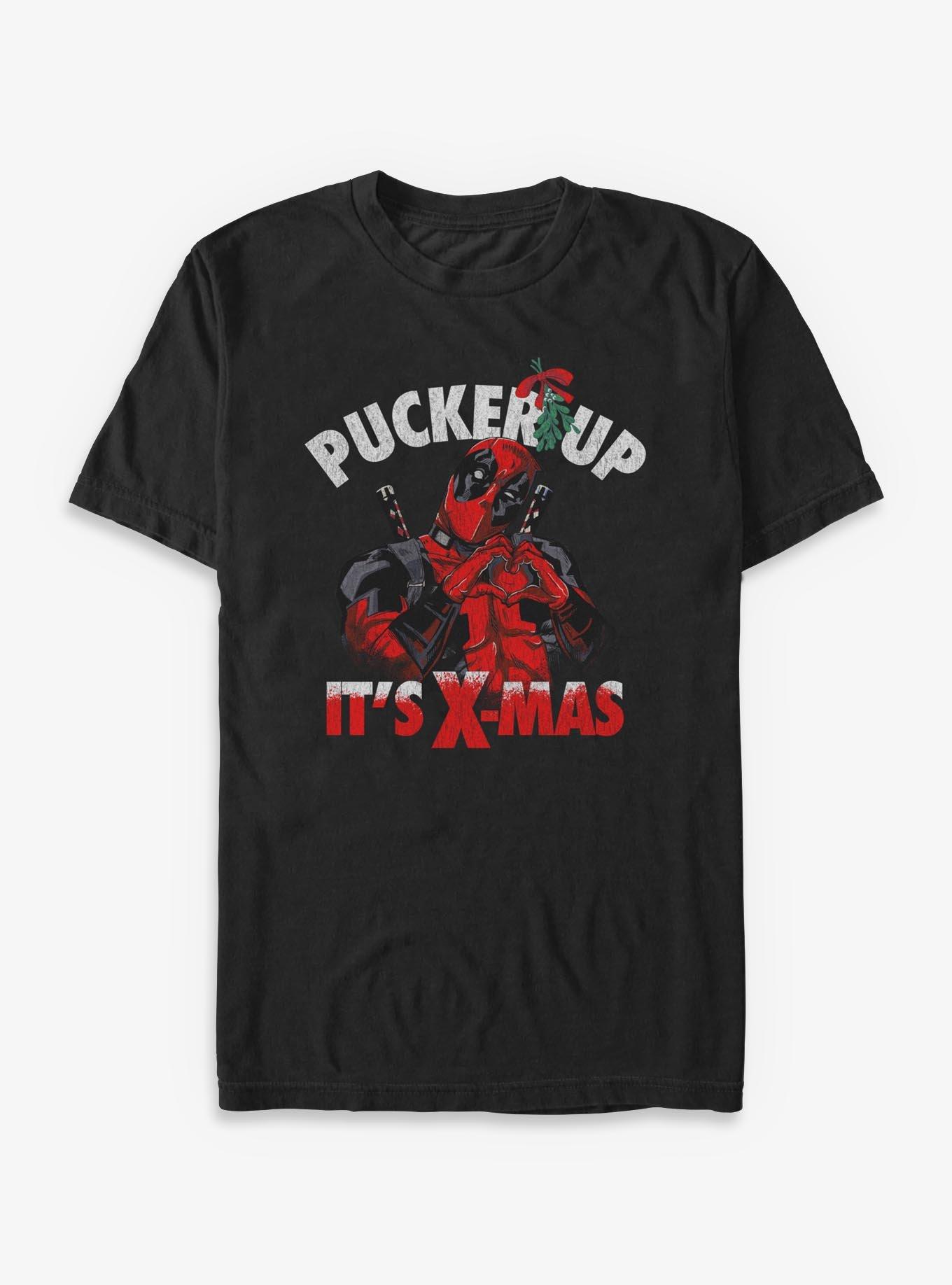 Marvel Deadpool Pucker Up It's X-Mas T-Shirt, , hi-res
