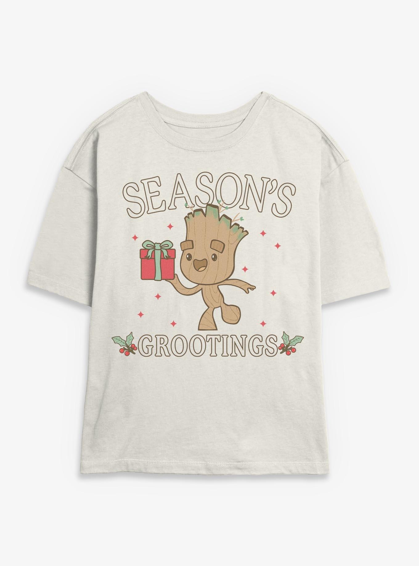 Marvel Groot Tree Season Girls Skimmer T-Shirt