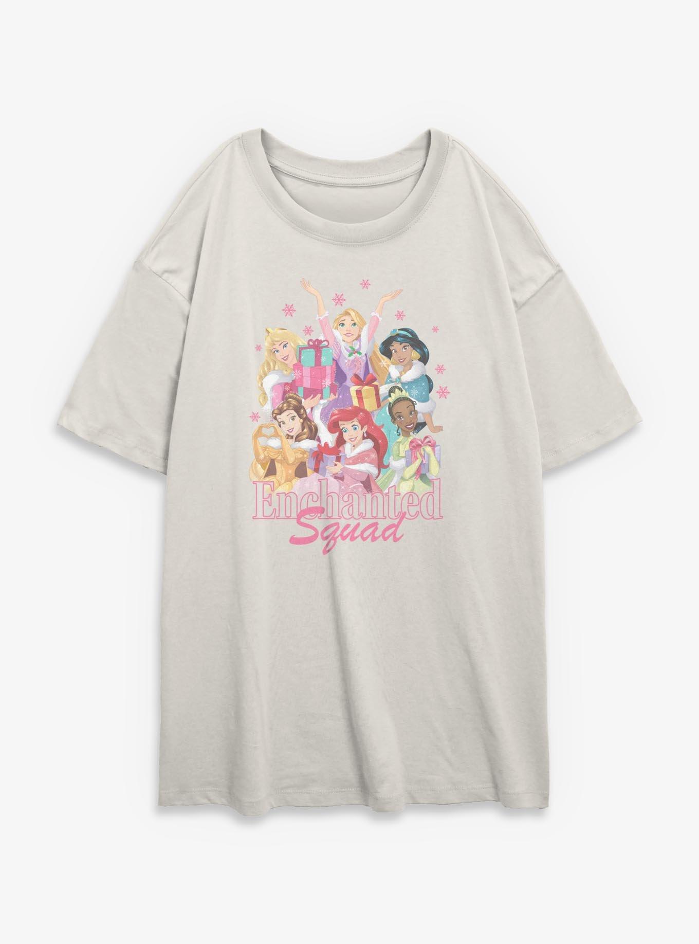 Disney Princesses Holiday Squad Girls Oversized T-Shirt