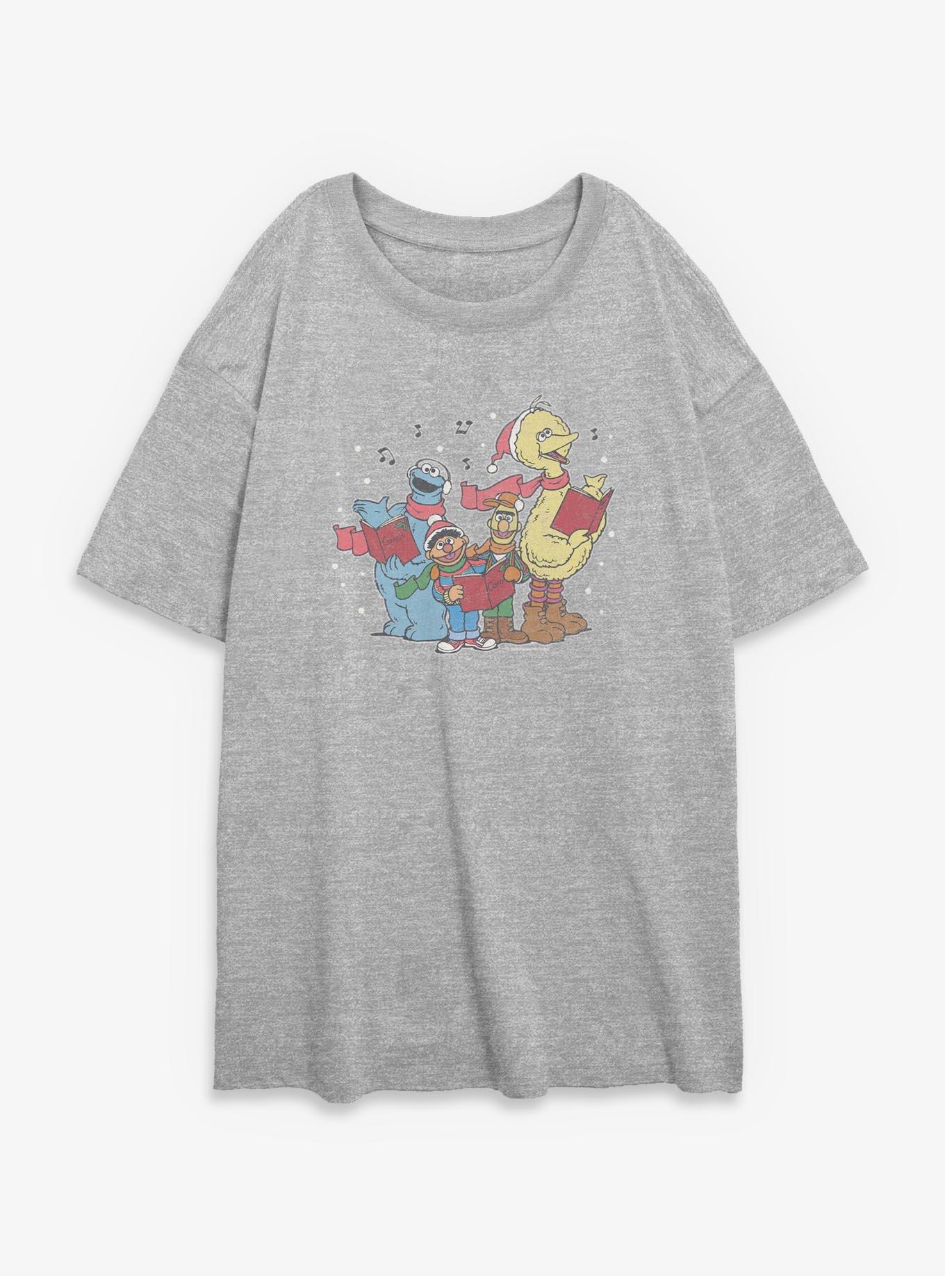 Sesame Street Christmas Carols Girls Oversized T-Shirt, , hi-res