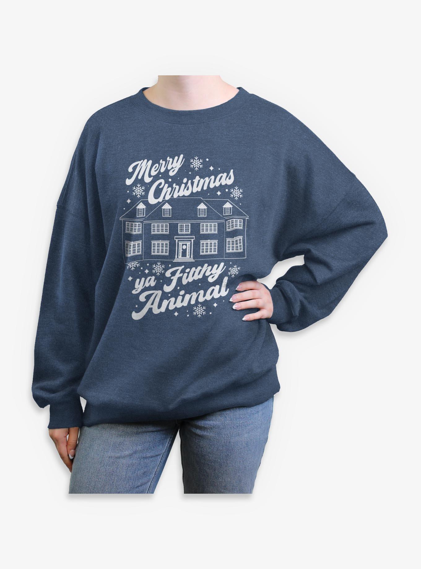 Home Alone Merry Christmas Ya Filthy Animal Girls Oversized Sweatshirt, , hi-res