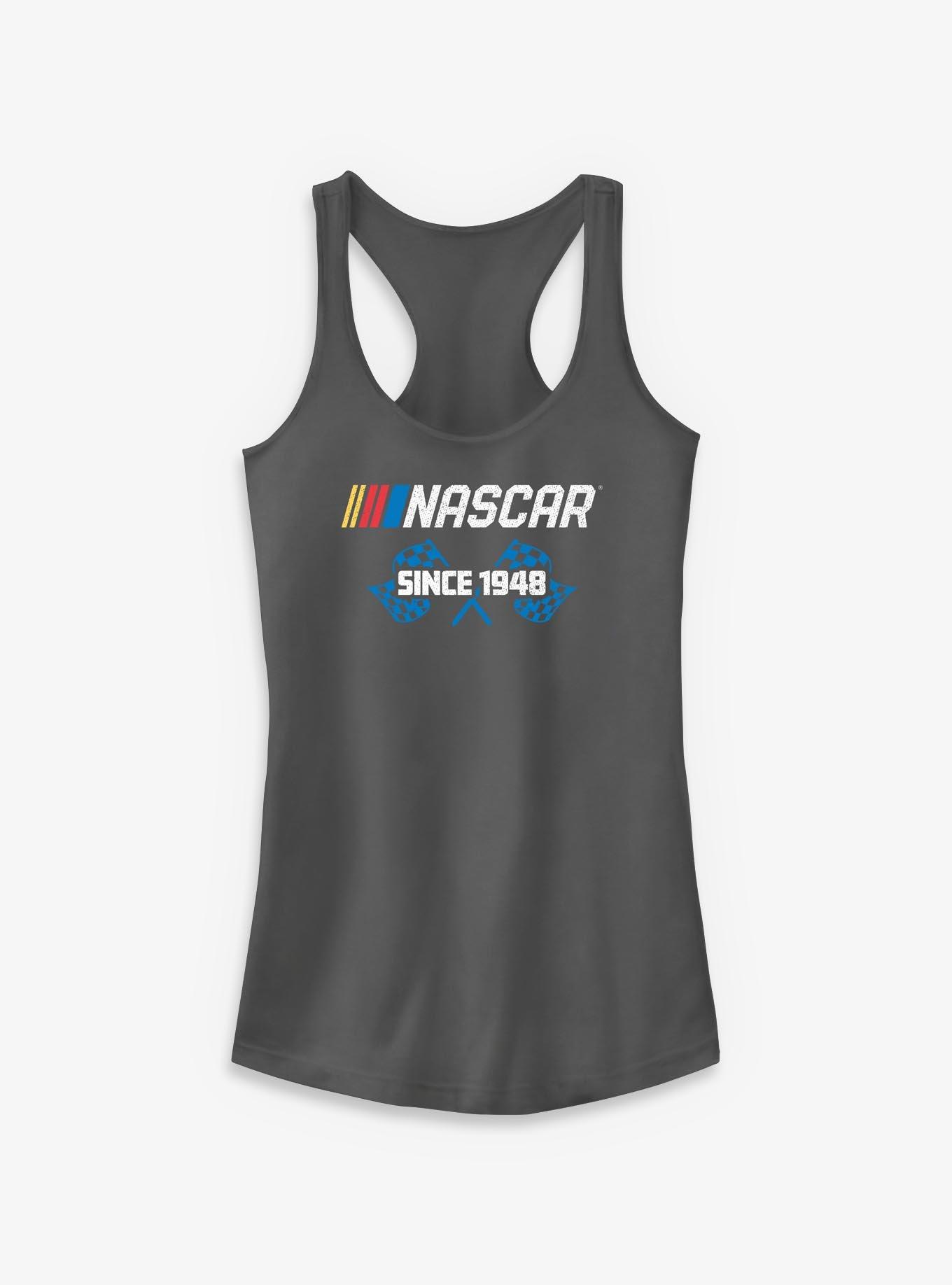 NASCAR Racing Racing Logo Girls Tank, CHARCOAL, hi-res