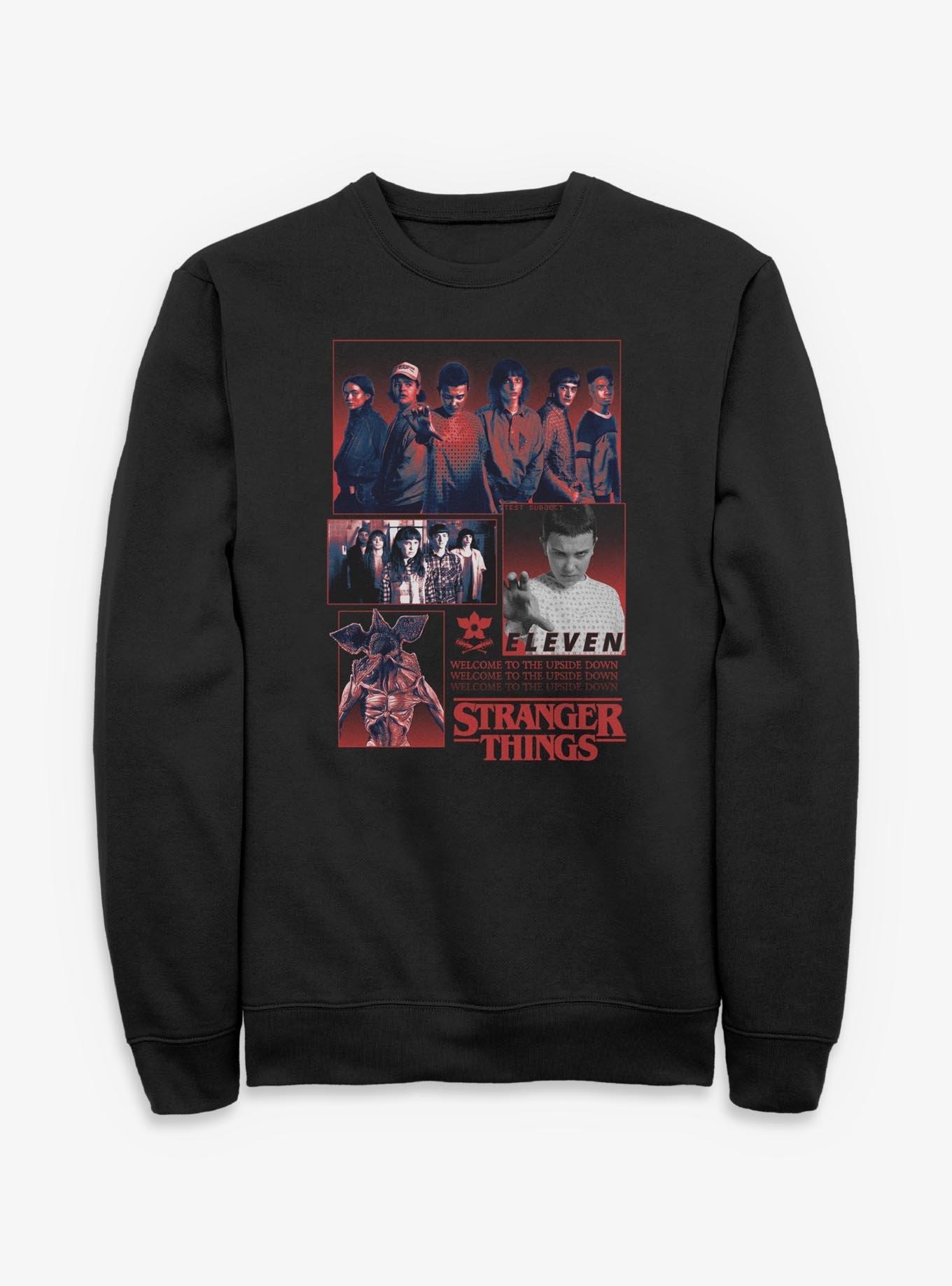 Stranger Things Welcome To The Upside Down Character Panels Sweatshirt, , hi-res