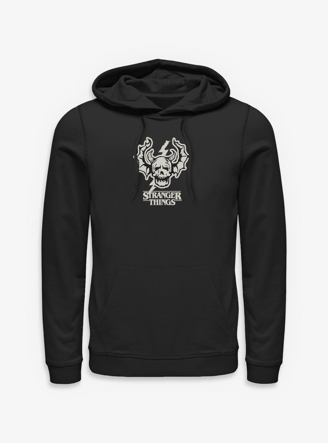 Stranger Things Hellfire Club Skull Logo Hoodie, , hi-res