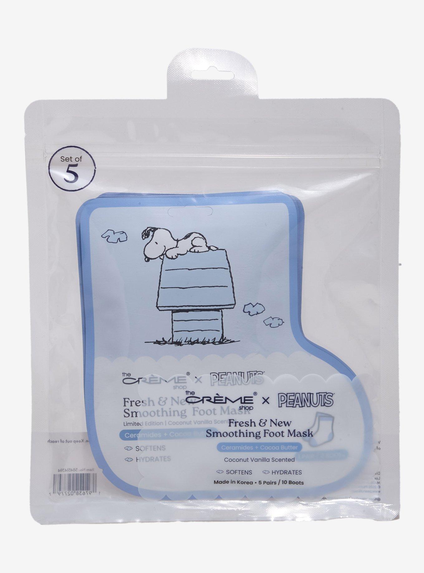 The Crème Shop Peanuts Smoothing Foot Mask Set, , hi-res
