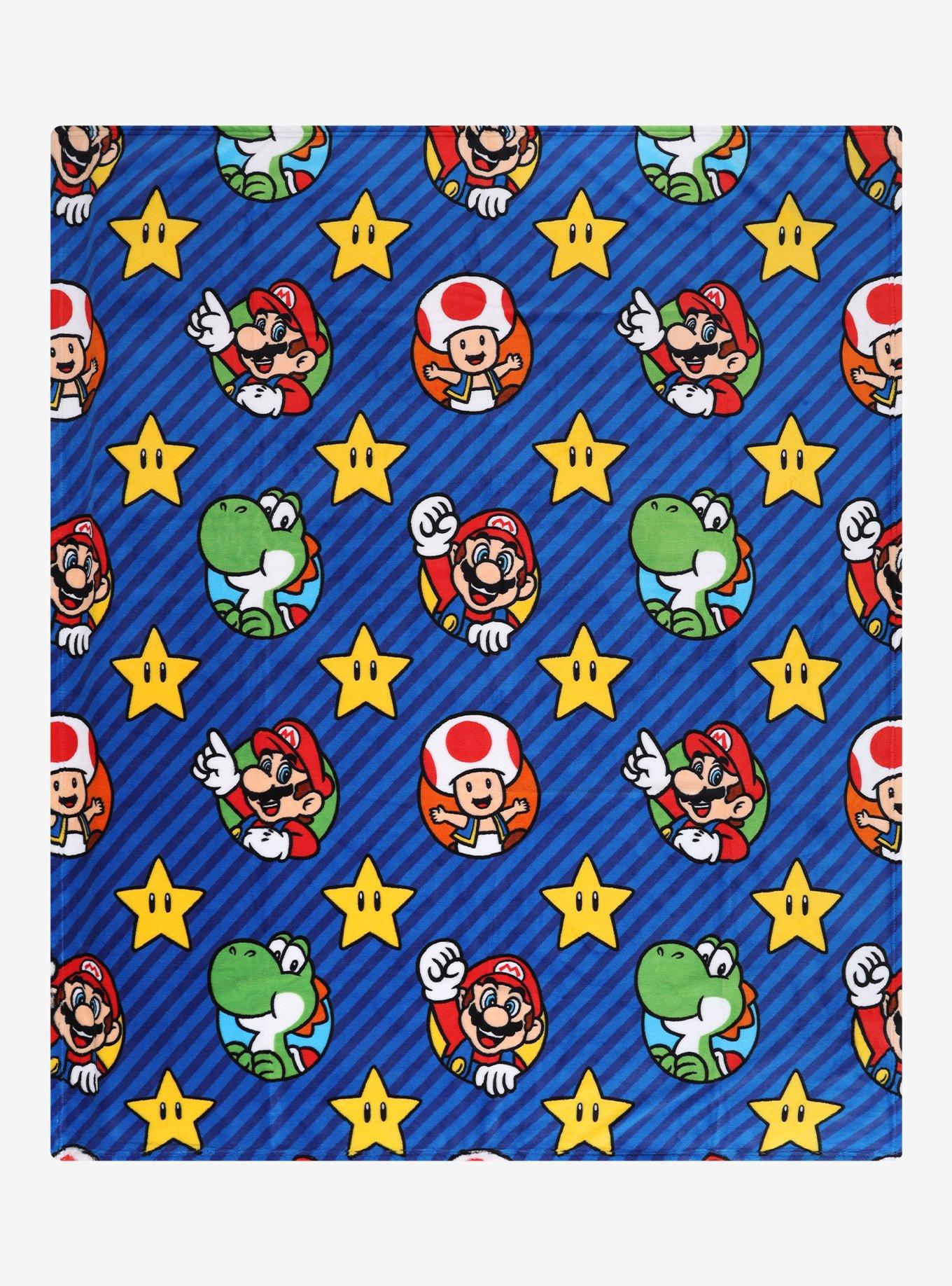 Super Mario Bros. Character Toss Throw Blanket, , hi-res