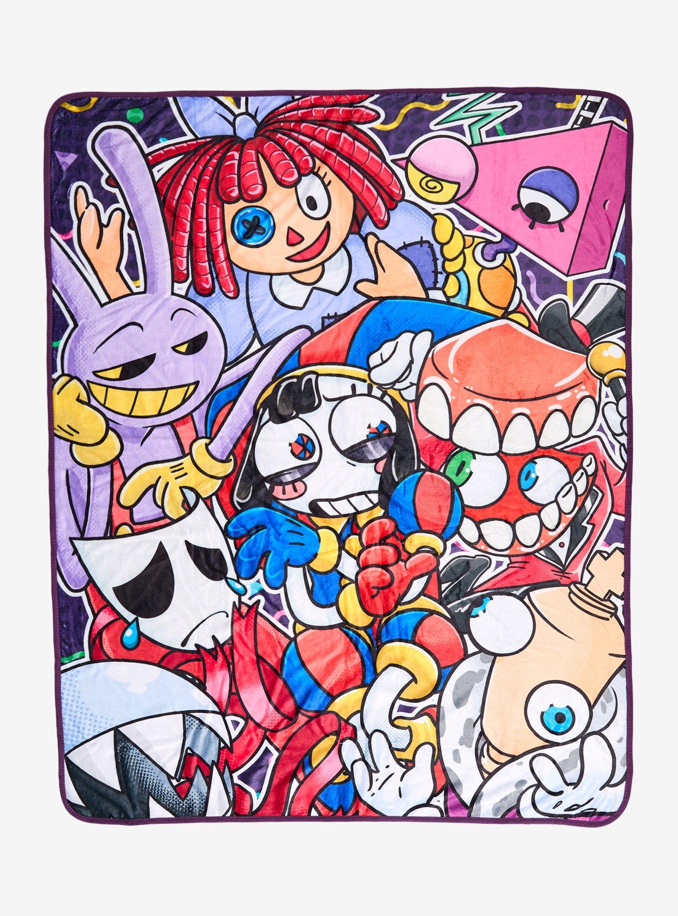 The Amazing Digital Circus Group Throw Blanket, , hi-res