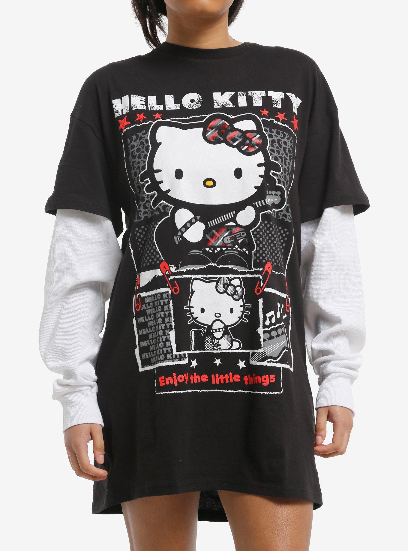 Hello Kitty Punk Twofer T-Shirt Dress, , hi-res