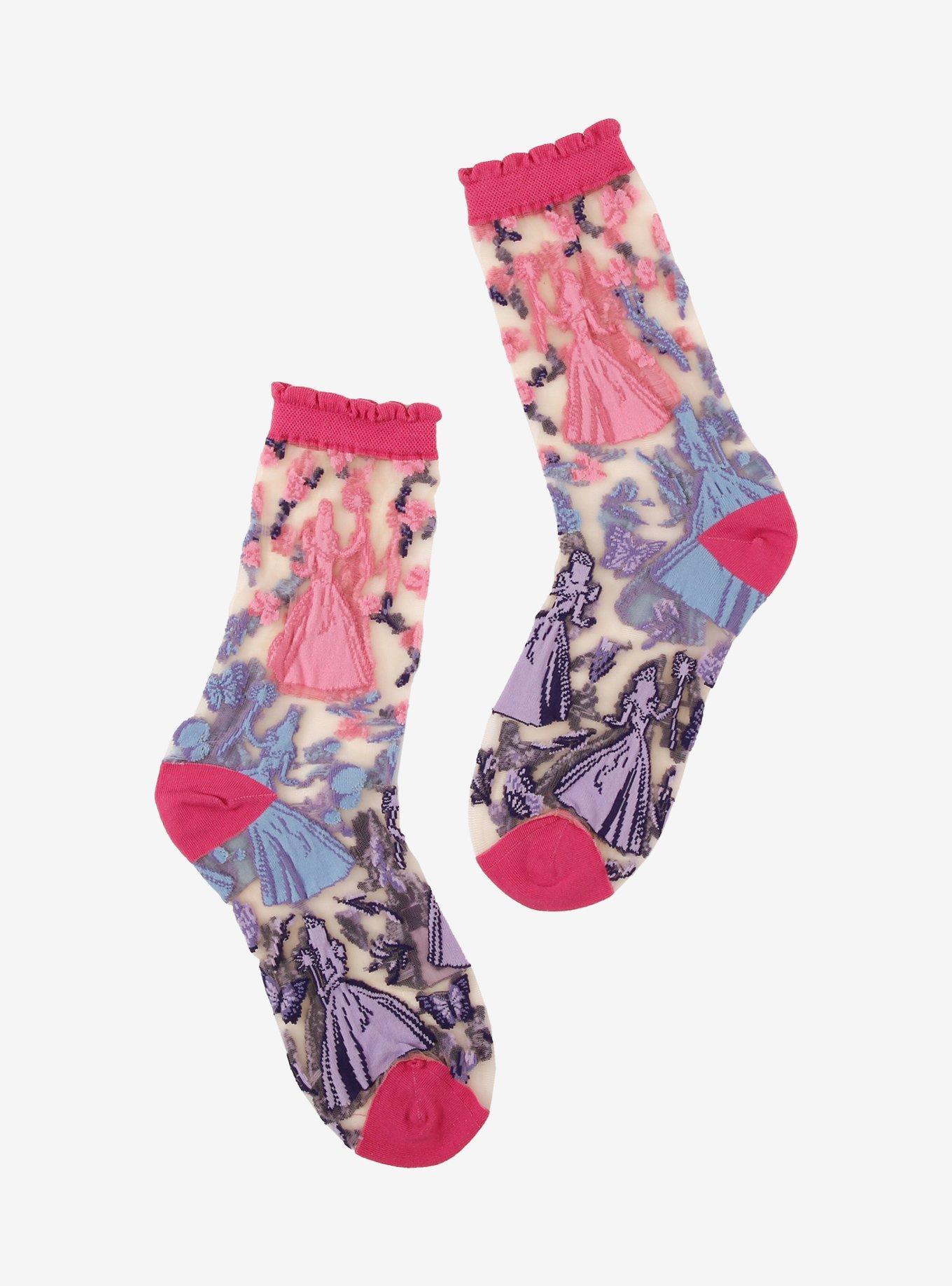 Wicked Glinda Sheer Crew Socks, , hi-res