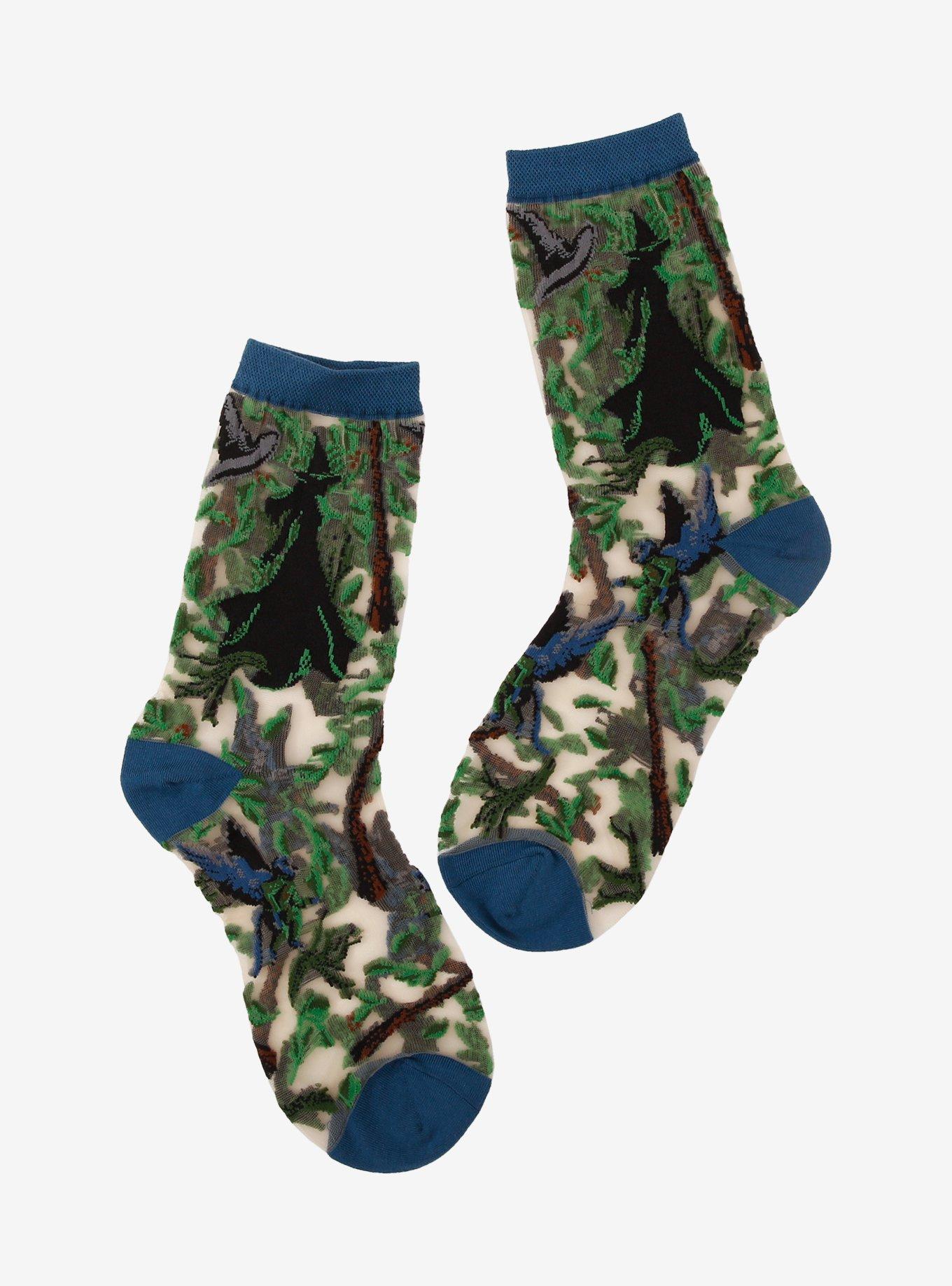 Wicked Elphaba Sheer Crew Socks, , hi-res