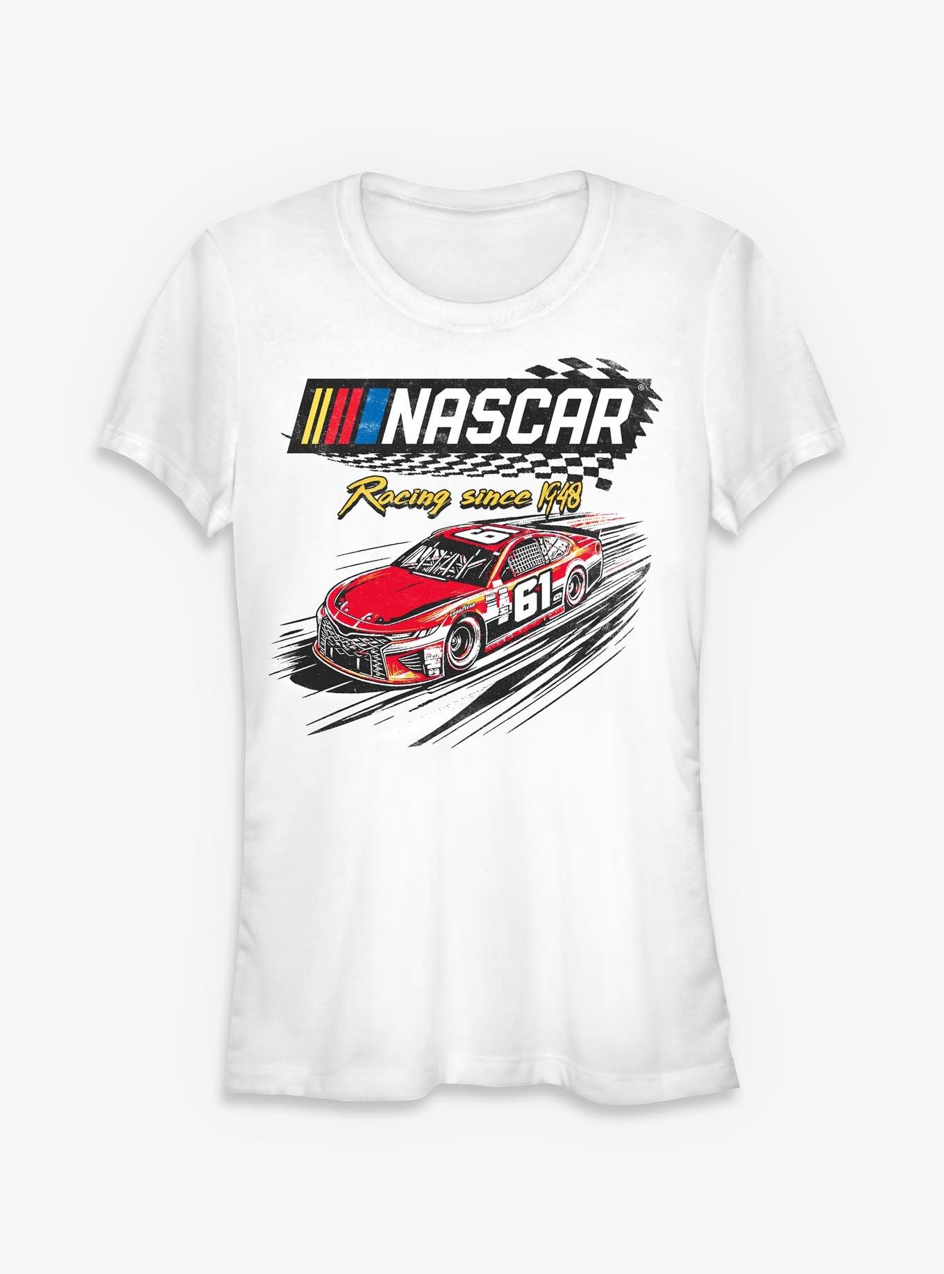 NASCAR Racing Checker Racing Back Girls T-Shirt