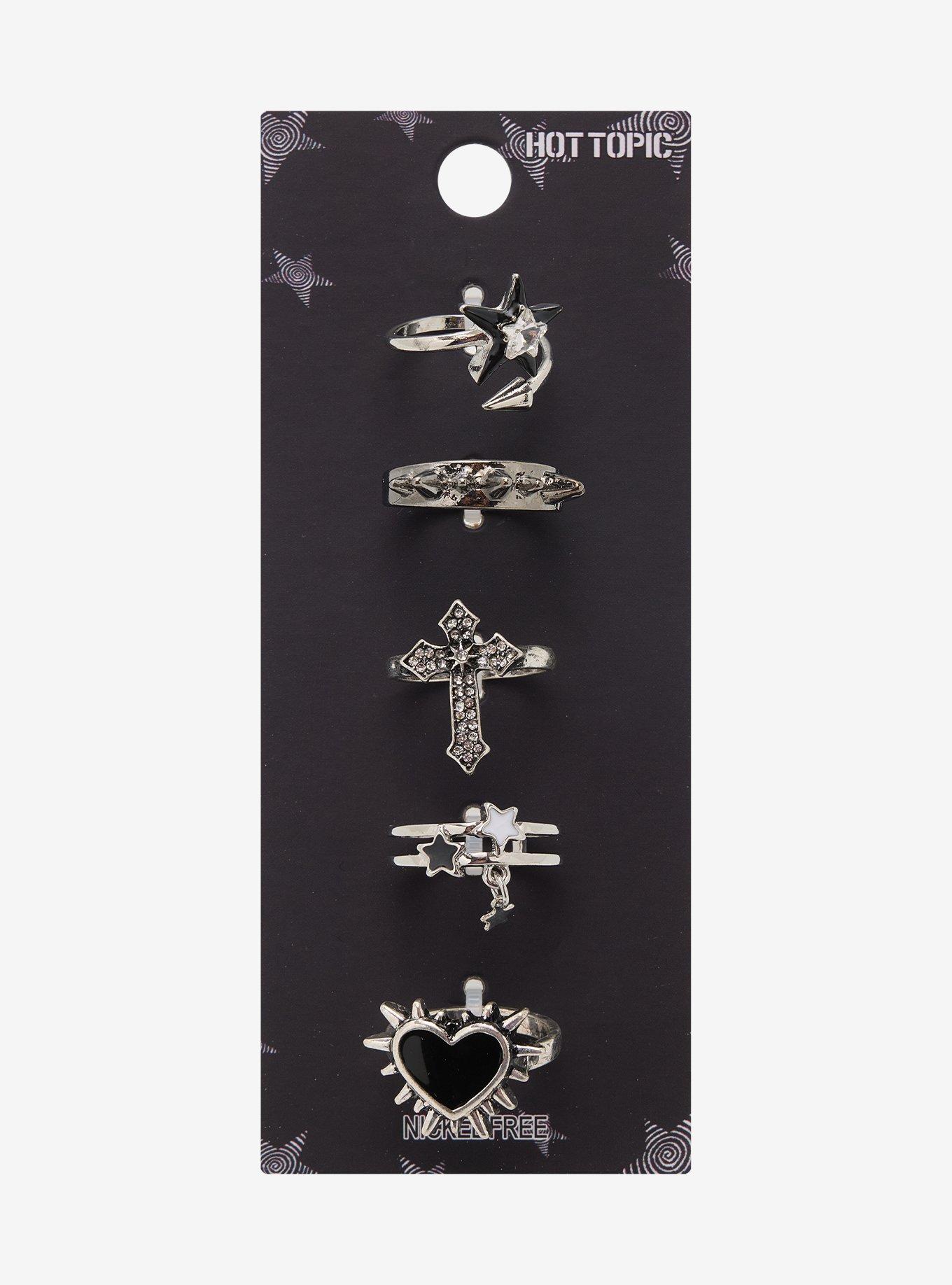 Star Heart Cross Ring Set, , hi-res