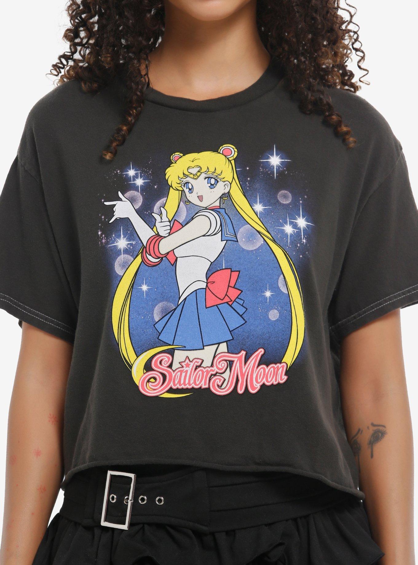 Pretty Guardian Sailor Moon Star Bubbles Girls Crop T-Shirt, , hi-res