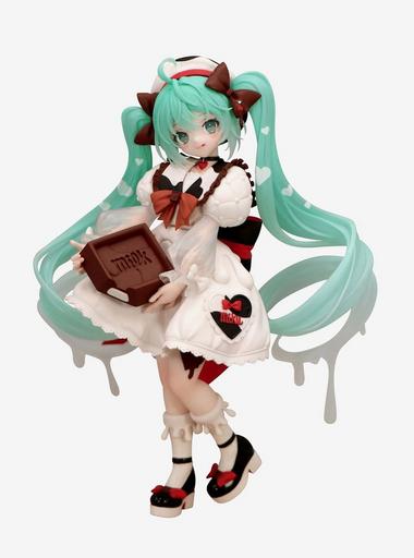 miku figure white dress brown corset bows in hair Hatsune x TIROL CHOCO Milk Ver. Trio-Try-iT Bringing out the charm of the character as well as challenging the norm of figure posing and size SEGA Jaia Project Diva Hatsune