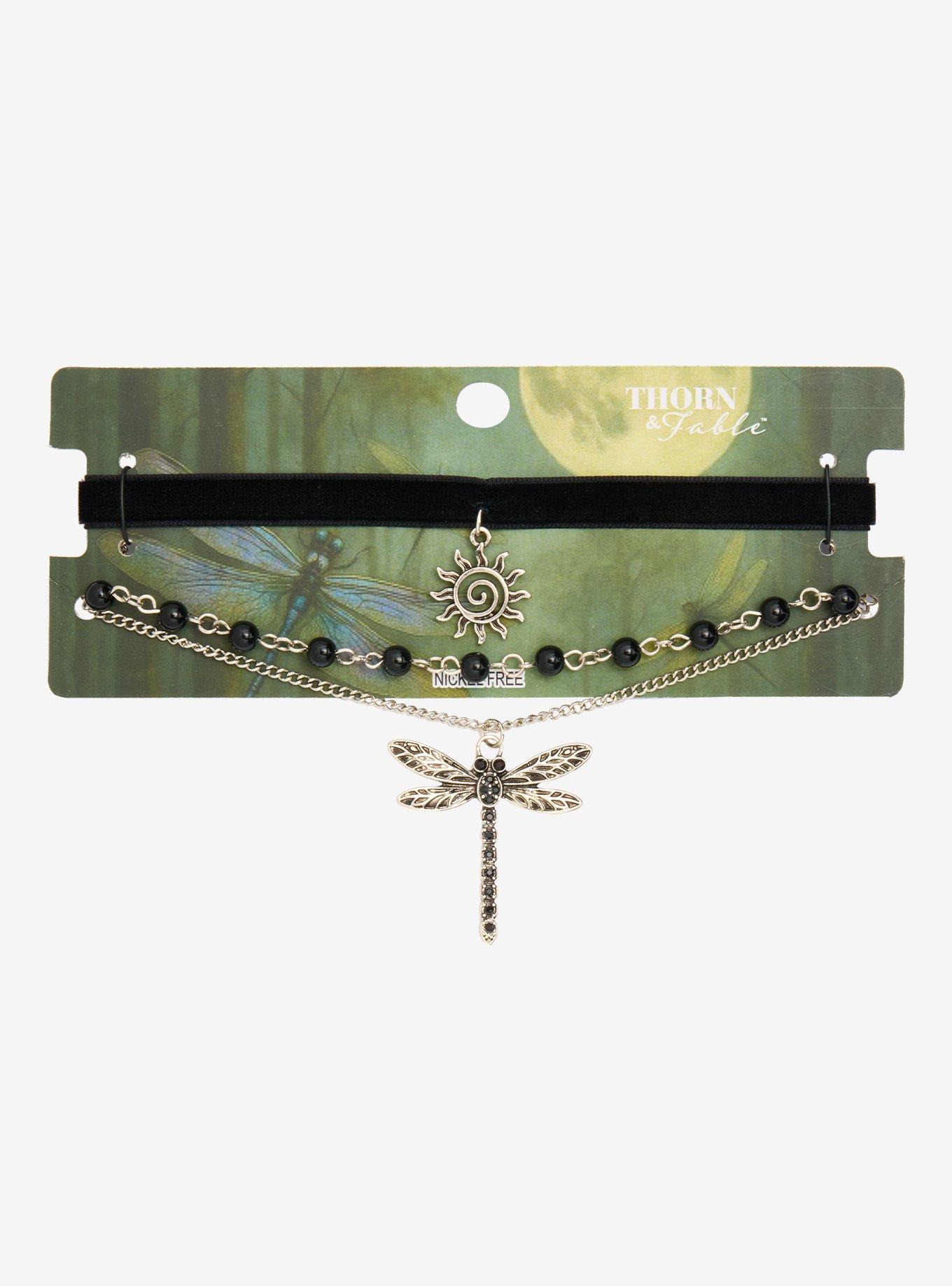 Thorn & Fable Dragonfly Sun Necklace Set, , hi-res