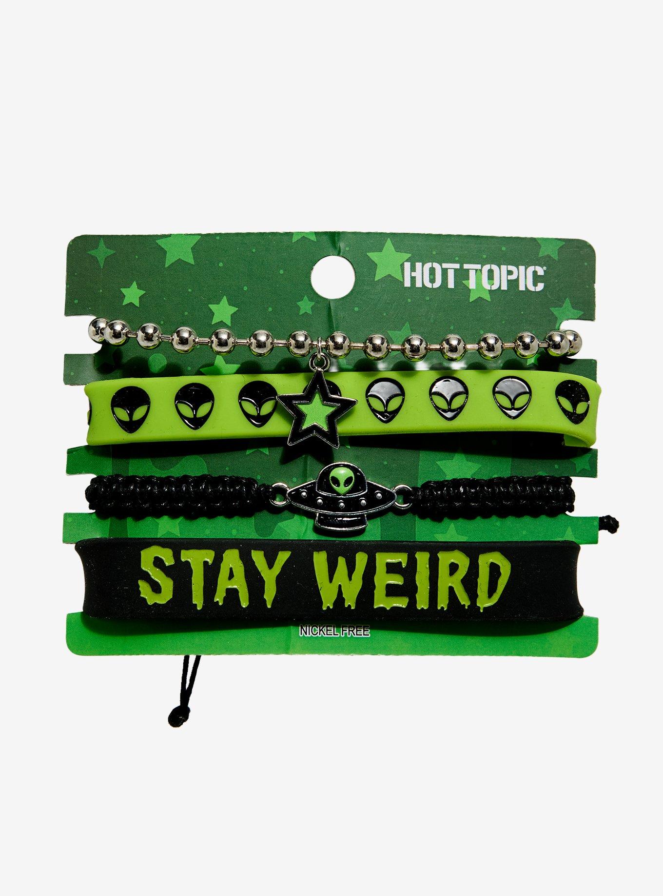 Stay Weird Alien Bracelet Set, , hi-res