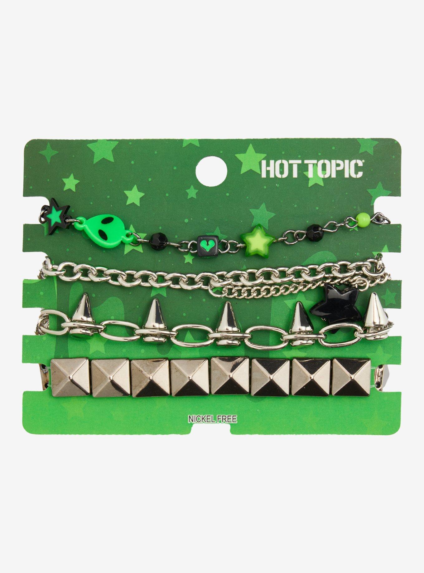 Green Alien Star Bracelet Set, , hi-res