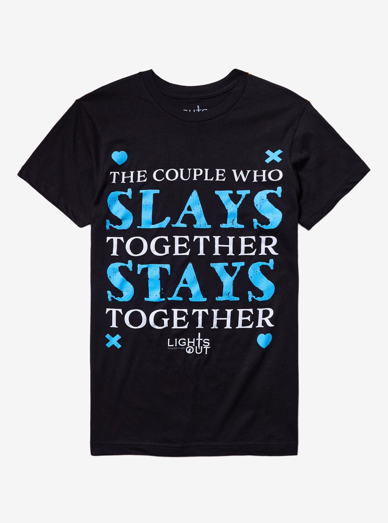 Lights Out Couple Who Slays Together T-Shirt, , hi-res