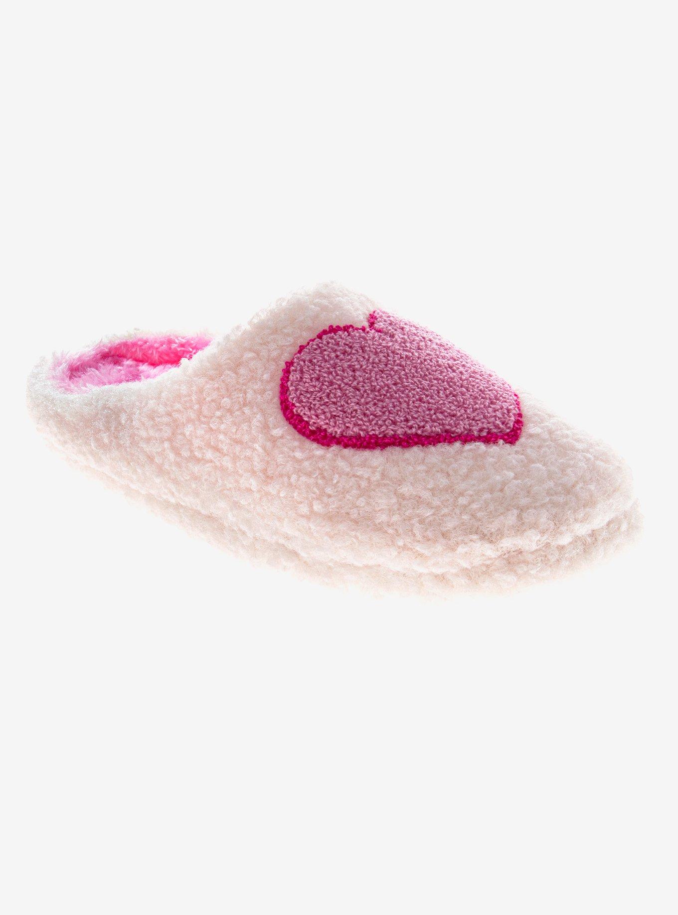 Cozy Hearts Slip On Girls Fluffy Slippers, , hi-res