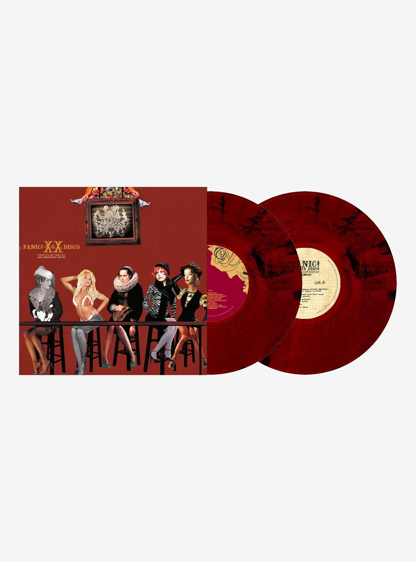 Panic! At The Disco A Fever You Can't Sweat Out 20th Anniversary (Ruby Black Wave) Double Vinyl LP Hot Topic Exclusive, , hi-res