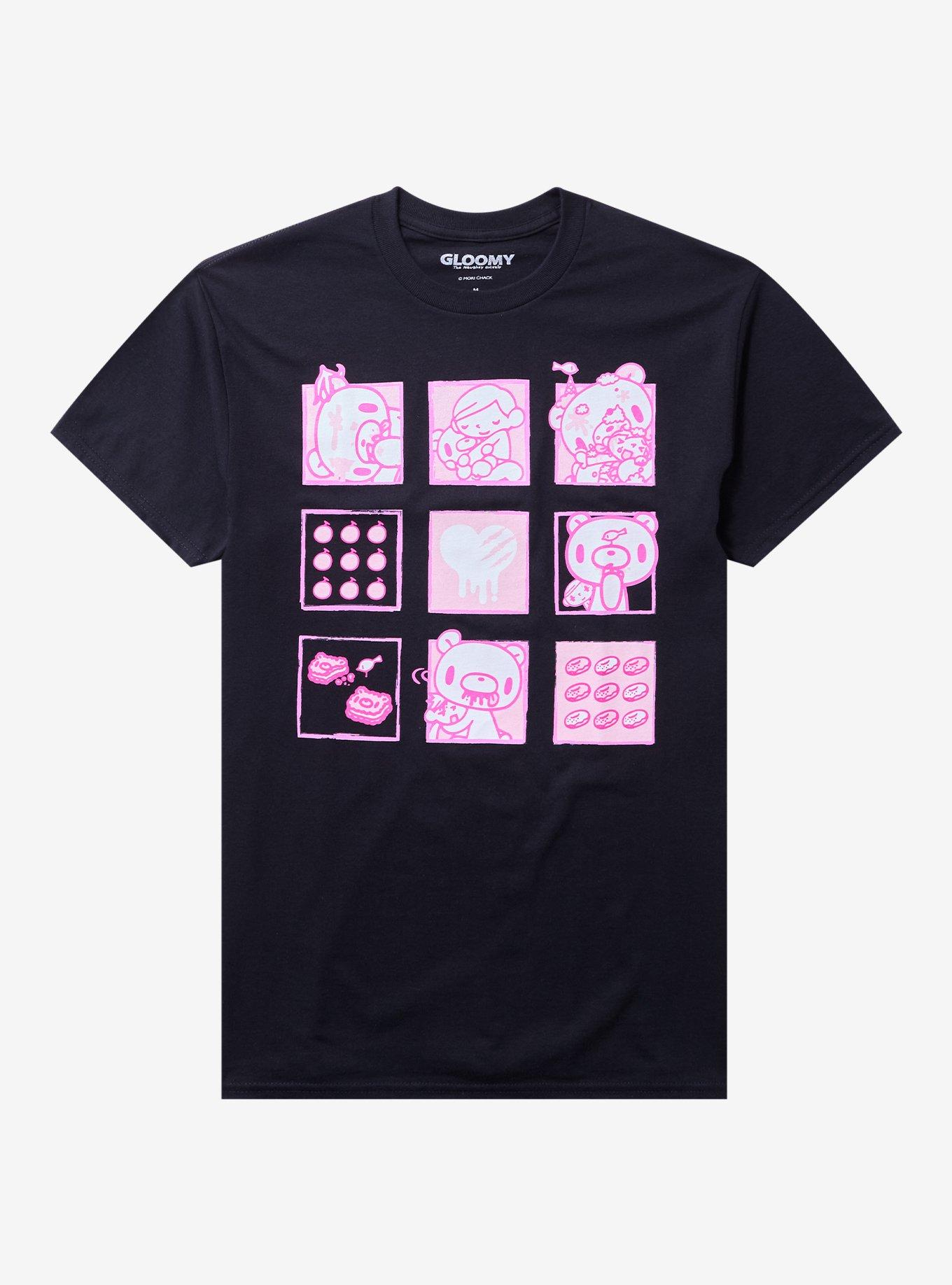 Gloomy Bear Snacks Grid T-Shirt, , hi-res
