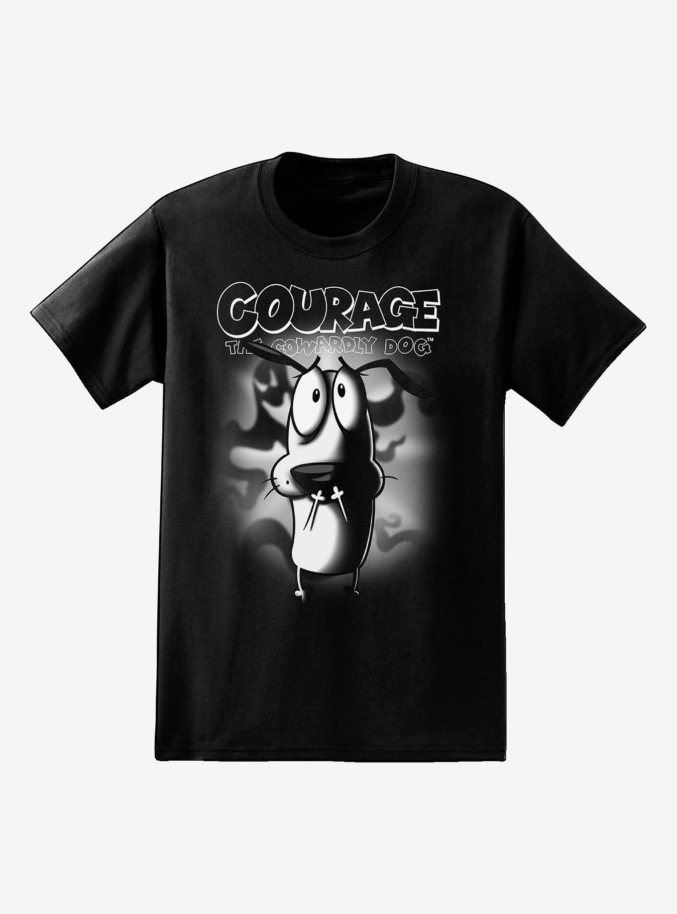 Courage The Cowardly Dog Black & White T-Shirt, , hi-res