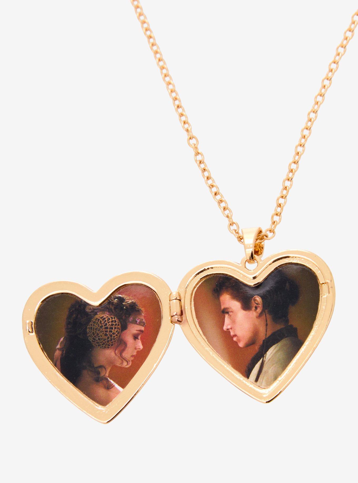 Her Universe Star Wars Padm&eacute; & Anakin Heart Locket Necklace Her Universe Exclusive, , hi-res
