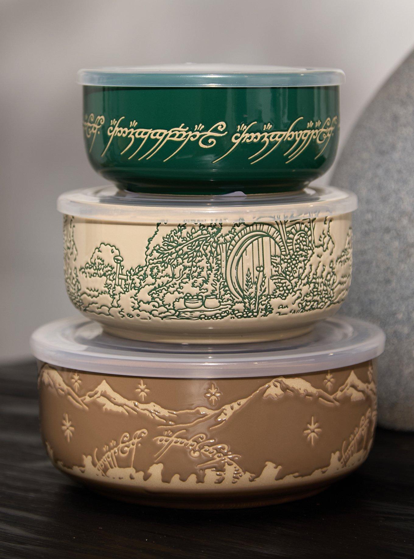 The Lord of the Rings Scenic Wax Resist Bowl & Lid Set &mdash; BoxLunch Exclusive, , hi-res