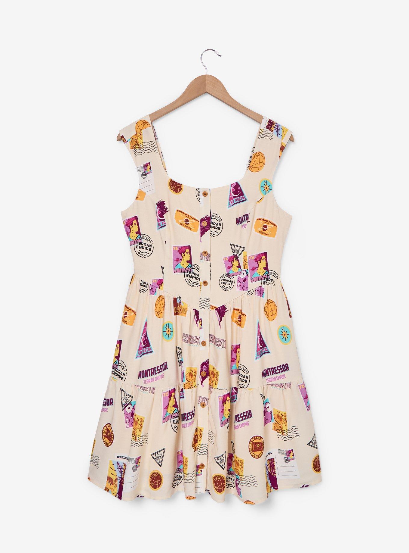 Disney Treasure Planet Stamp Portraits Allover Print Tank Dress - BoxLunch Exclusive, , hi-res