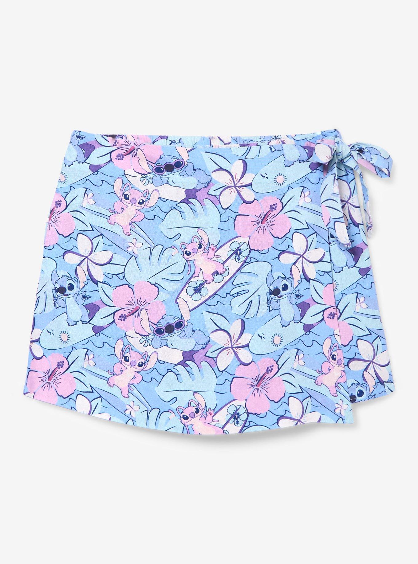 Disney Lilo & Stitch Angel & Stitch Surfing Tie Skort &mdash; BoxLunch Exclusive, , hi-res