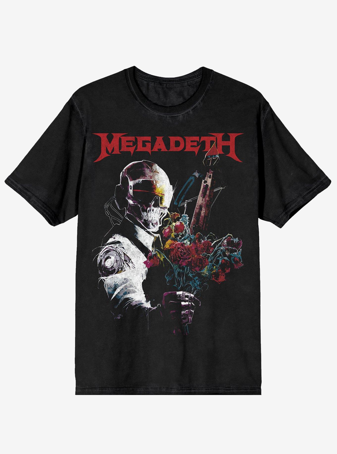 Megadeth Vic Rattlehead & Roses T-Shirt, , hi-res