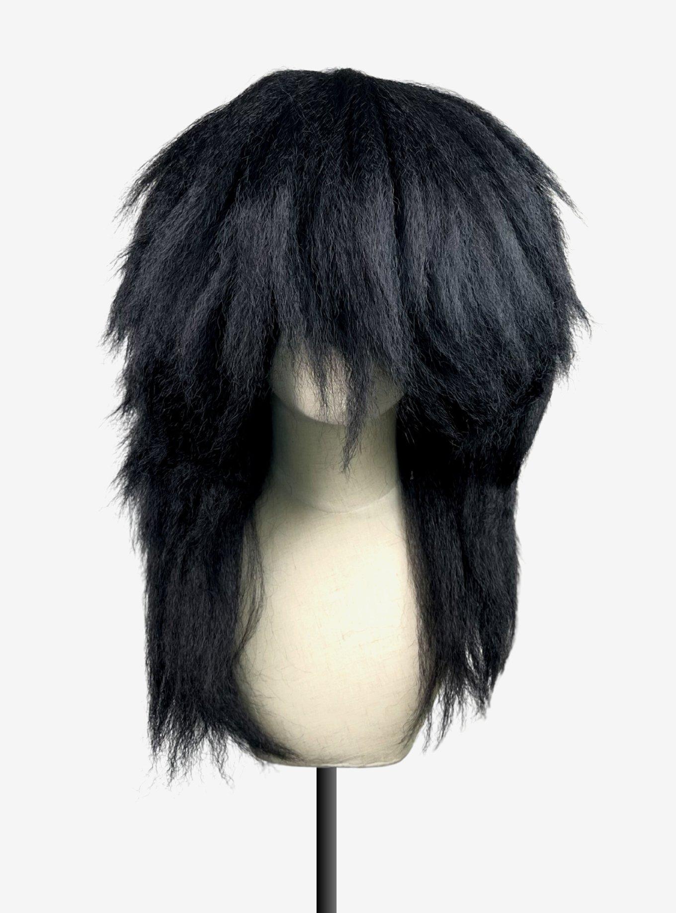 Crimped Helios Black Wig, , hi-res