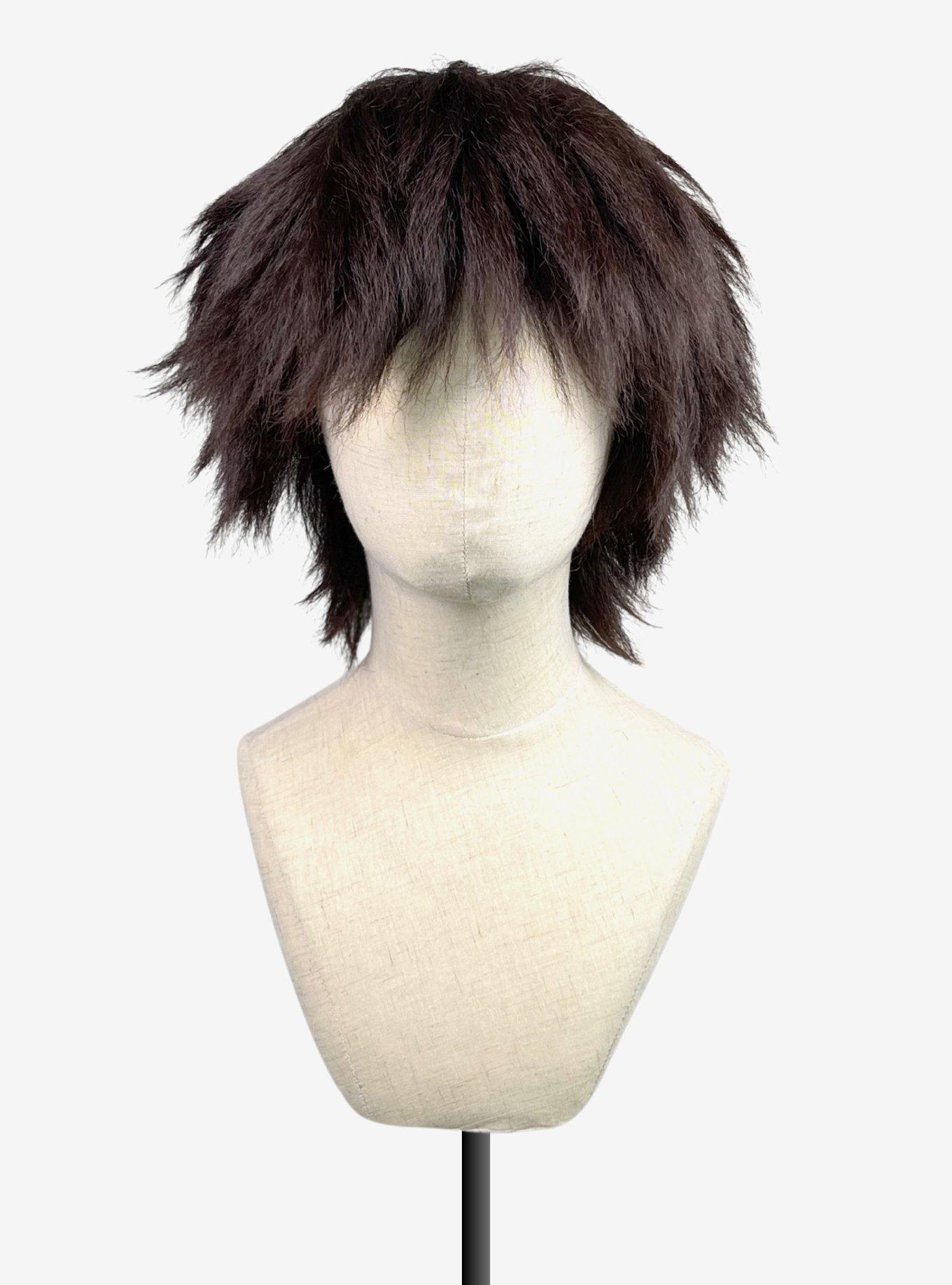 Crimped Apollo Dark Brown Wig, , hi-res
