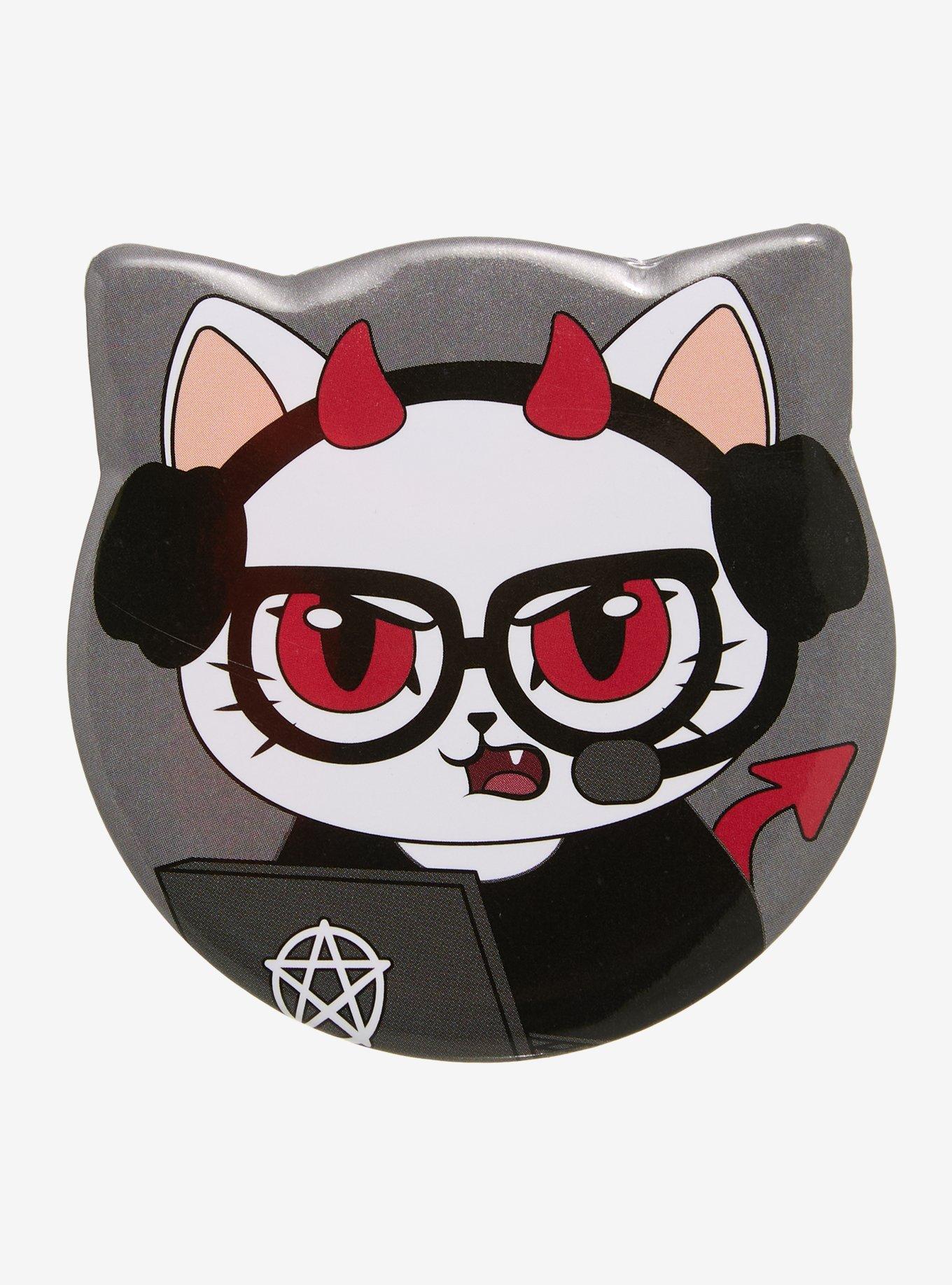 Lucipurr Devil Tech Cat 3 Inch Button, , hi-res