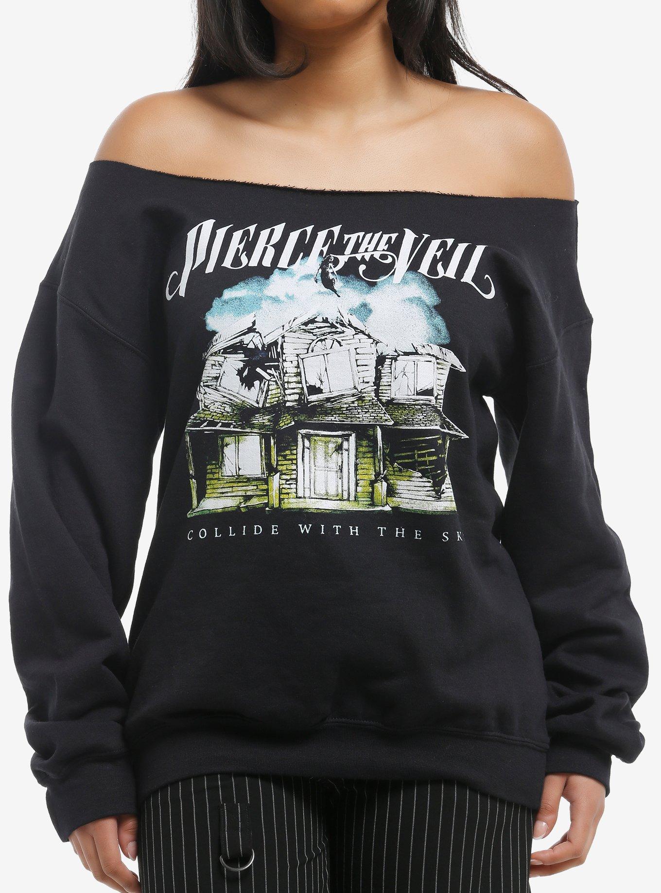 Pierce The Veil Collide With The Sky Girls Off-Shoulder Sweatshirt