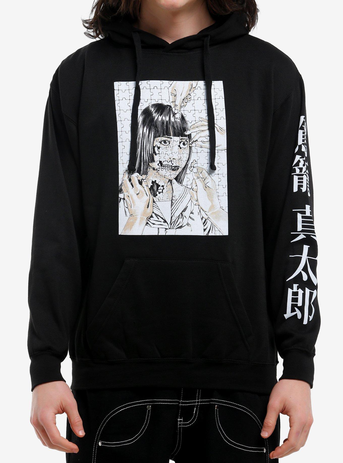 Shintaro Kago Girl Puzzle Portrait Hoodie, , hi-res