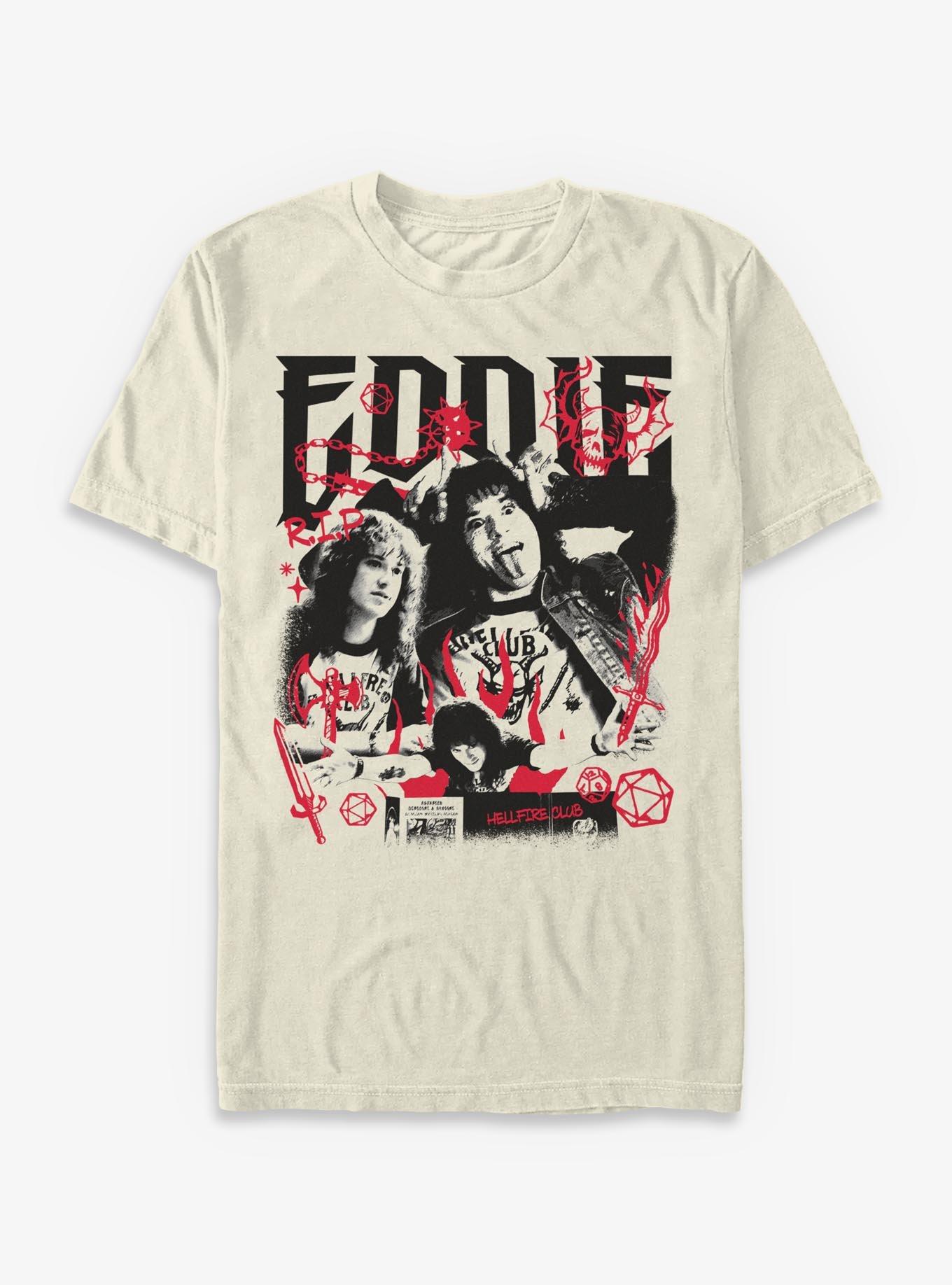 Stranger Things Eddie Munson Collage Garment Dye T-Shirt, , hi-res