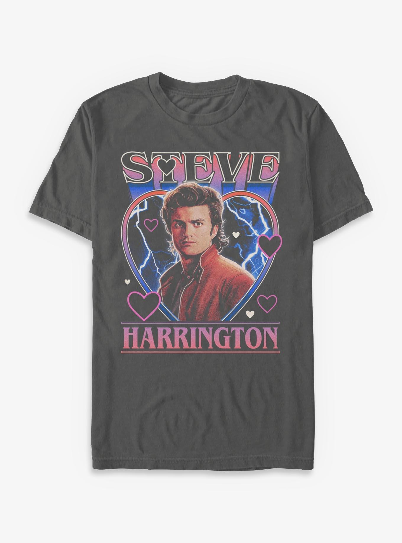 Stranger Things Steve Harrington Hearts Garment Dye T-Shirt Hot Topic Exclusive, , hi-res