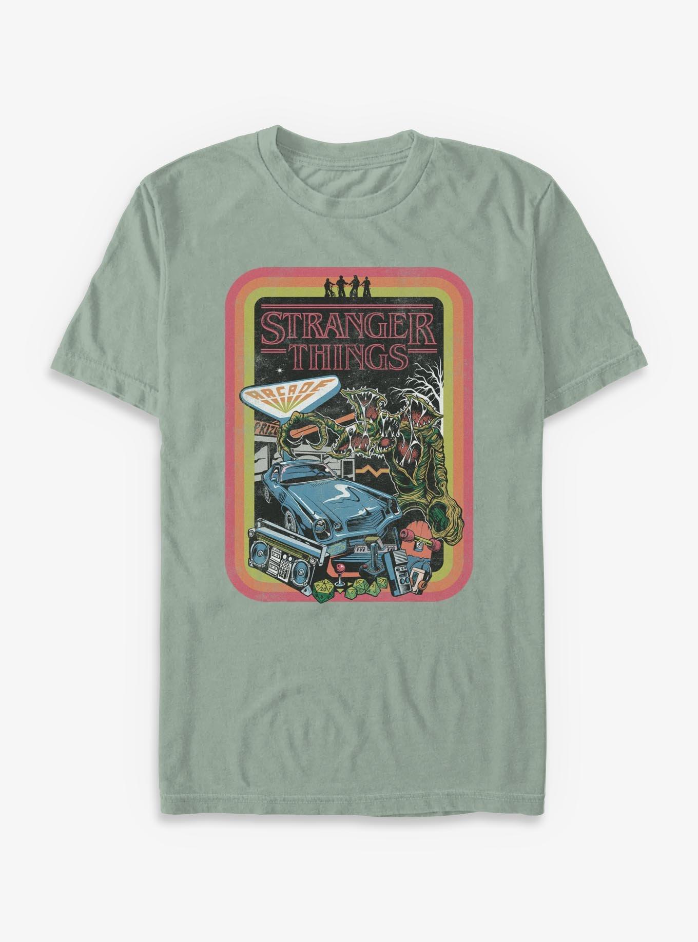 COMFORTCOLORS Stranger Things Retro Collage Garment Dye T-Shirt