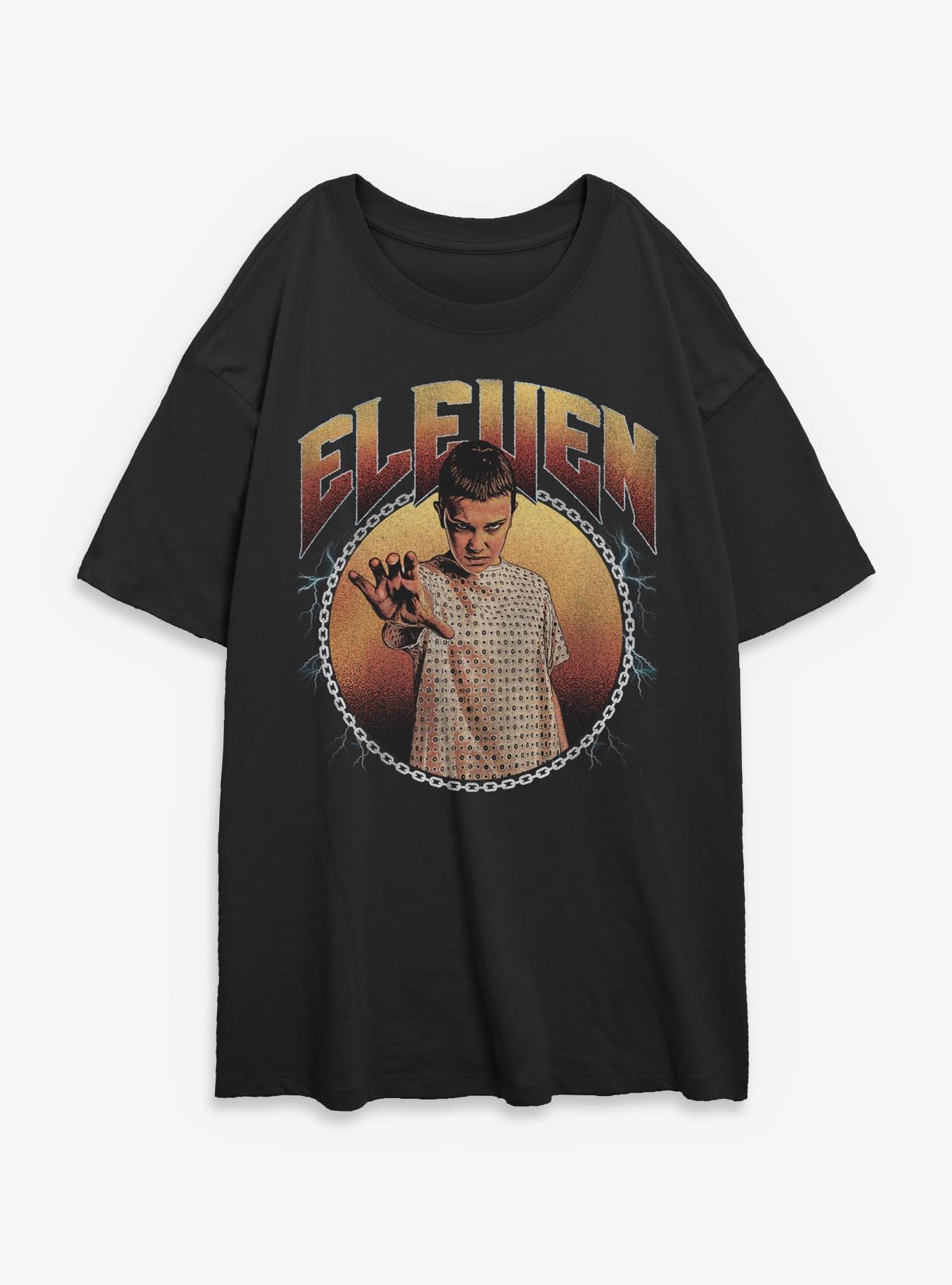 Stranger Things Heavy Metal Eleven Girls Oversized T-Shirt