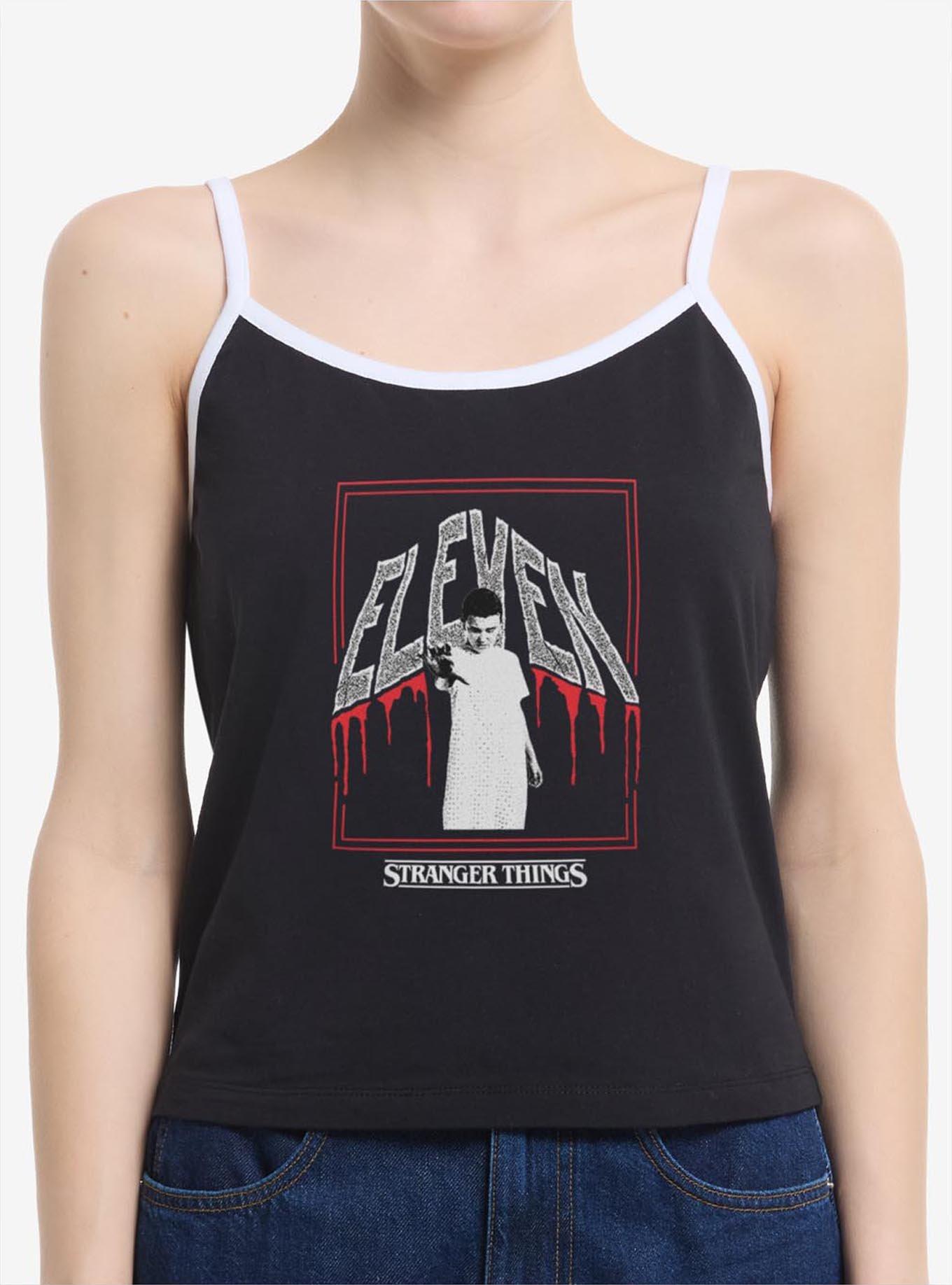 Stranger Things Eleven Boxed Blood Drip Girls Cami, BLACK, hi-res