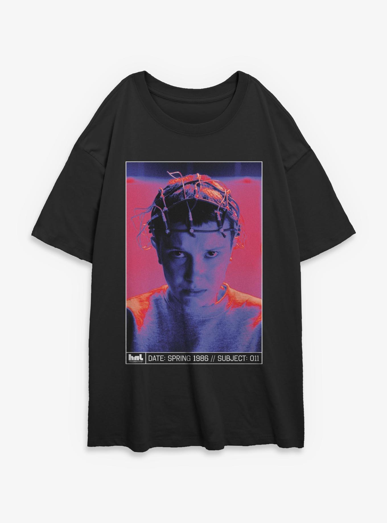 Stranger Things Eleven Color Tones Girls Oversized T-Shirt