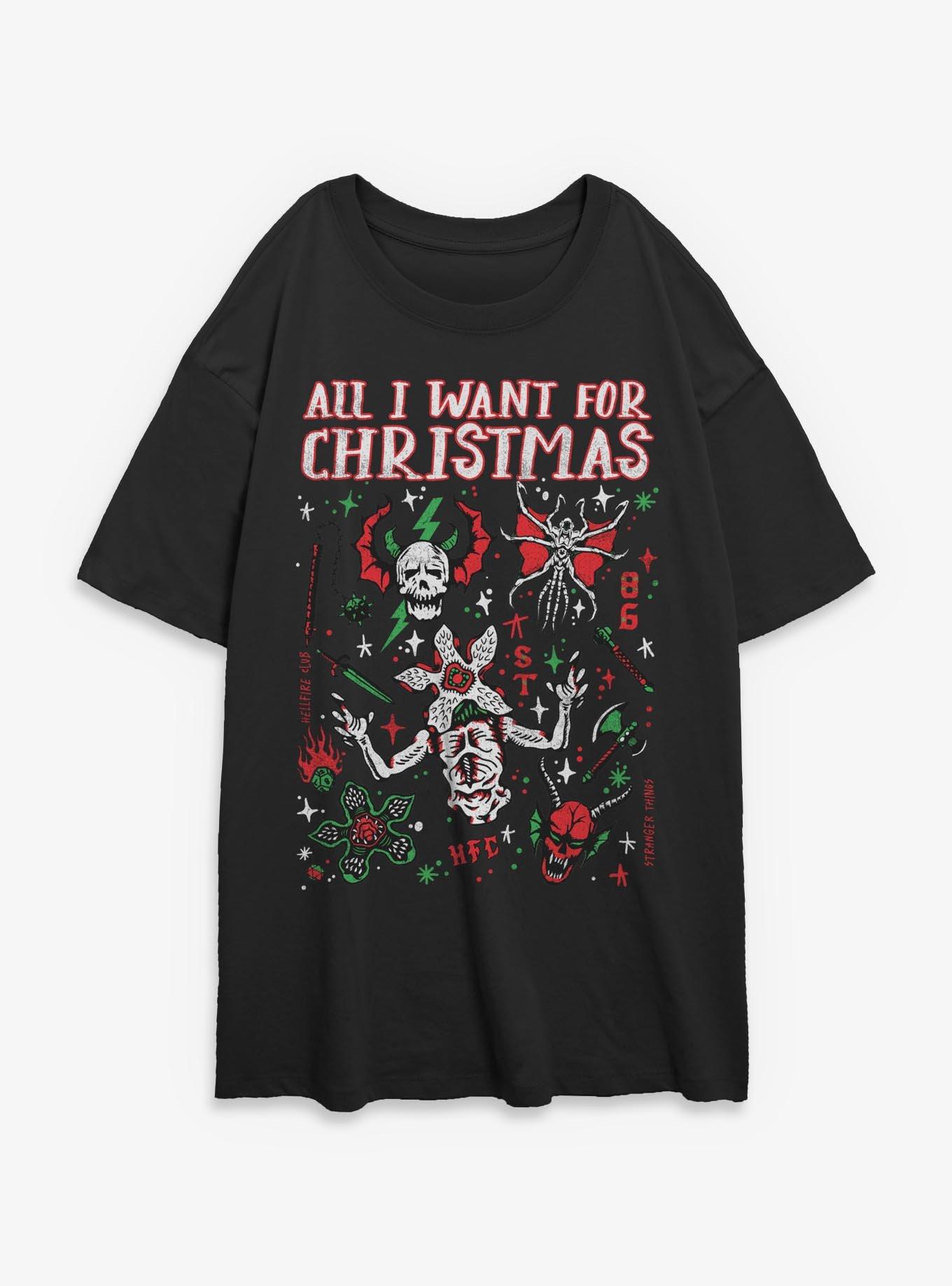 Stranger Things Christmas Flash Sheet Girls Oversized T-Shirt, , hi-res